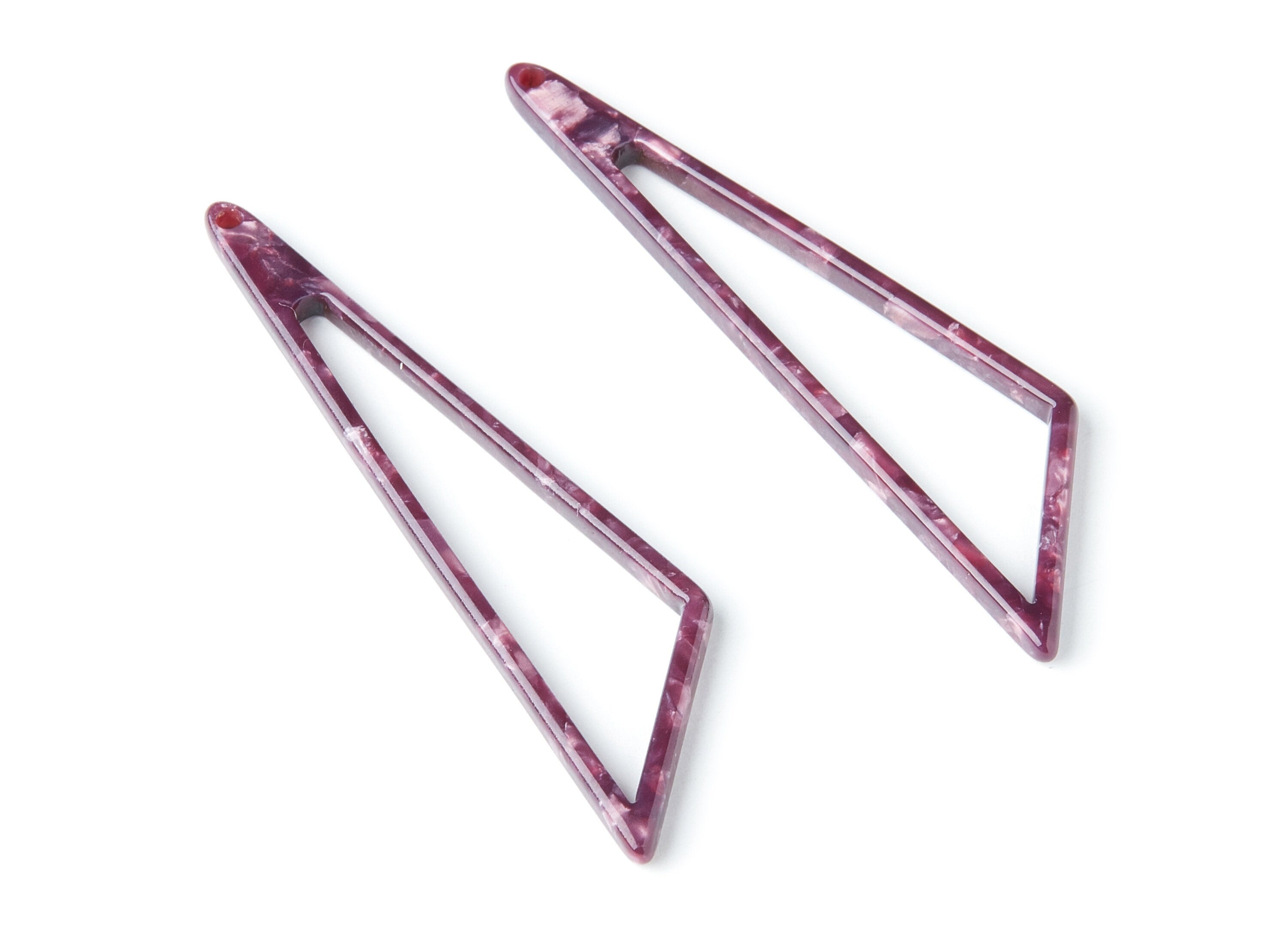 Acetate Triangle Earring Charms - Triangle Pendant - Earring Findings - Jewelry Supplies - Color Code: A41 - 69,12x16,3x2,6mm - AC1357E - DOMEDBAZAAR