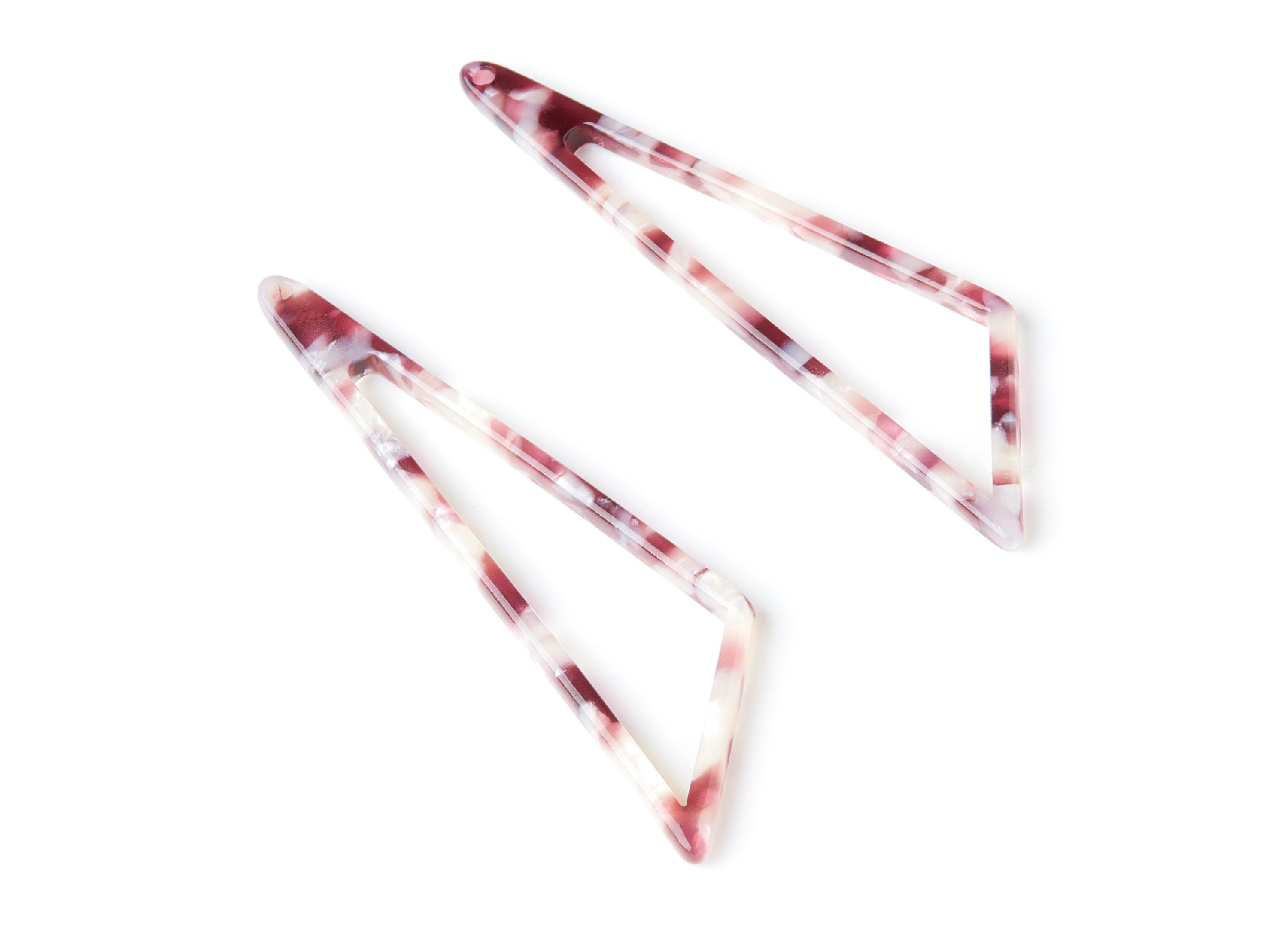 Acetate Triangle Earring Charms - Triangle Pendant - Earring Findings - Jewelry Supplies - Color Code: A42 - 69,12x16,3x2,6mm - AC1357F - DOMEDBAZAAR