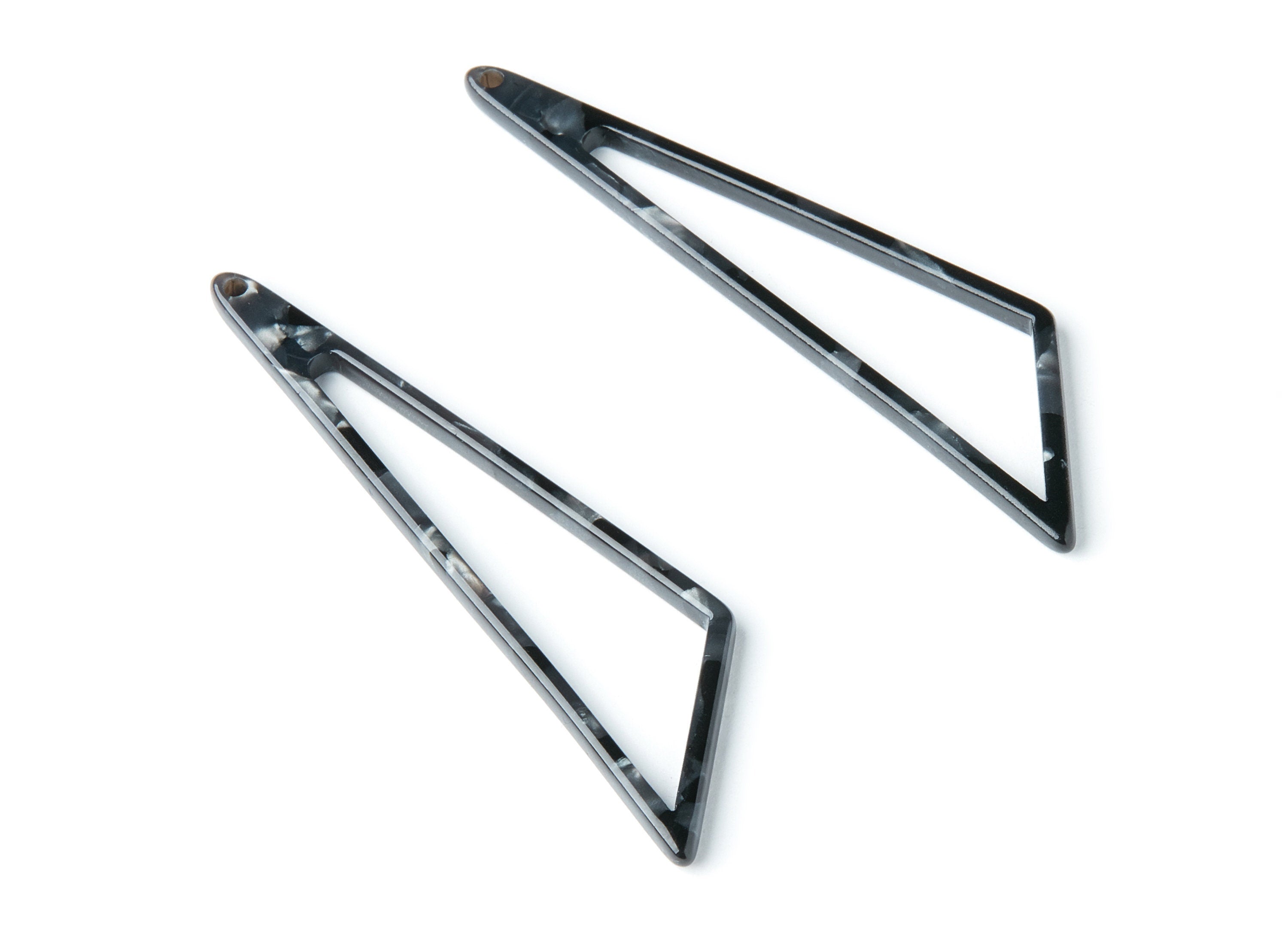 Acetate Triangle Earring Charms - Triangle Pendant - Earring Findings - Jewelry Supplies - Color Code: A48 - 69,12x16,3x2,6mm - AC1357J - DOMEDBAZAAR