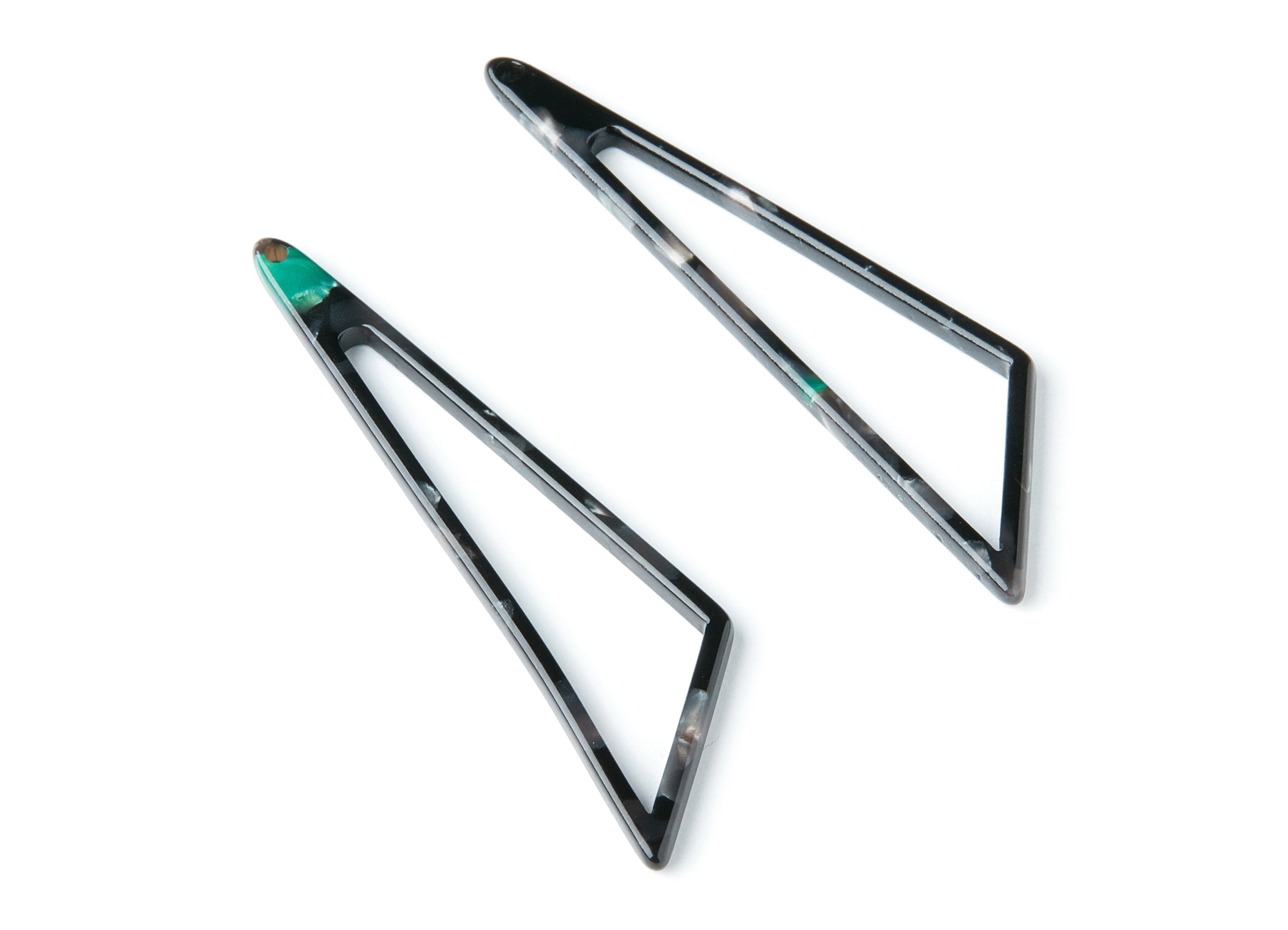 Acetate Triangle Earring Charms - Triangle Pendant - Earring Findings - Jewelry Supplies - Color Code: A49 - 69,12x16,3x2,6mm - AC1357M - DOMEDBAZAAR