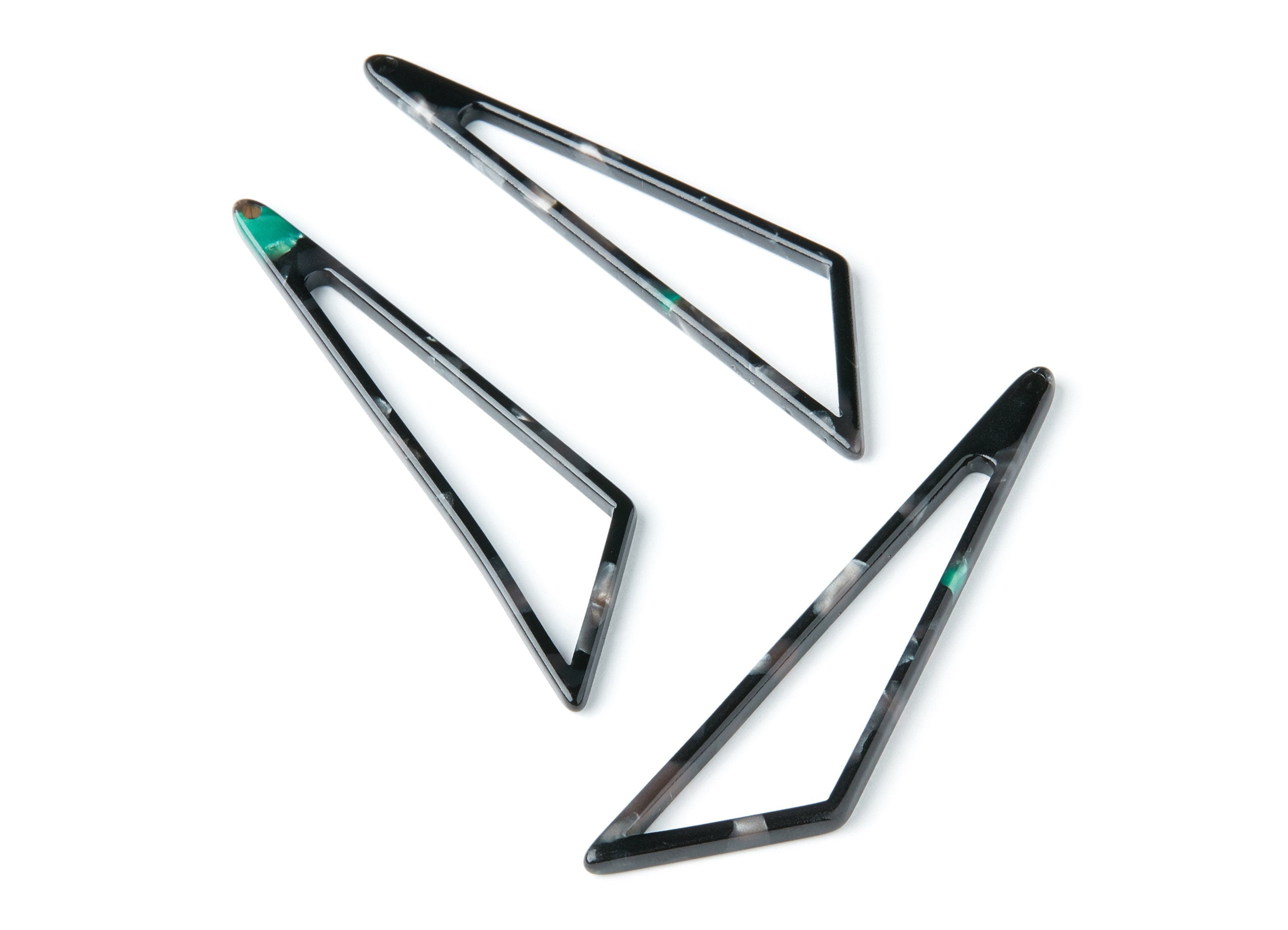 Acetate Triangle Earring Charms - Triangle Pendant - Earring Findings - Jewelry Supplies - Color Code: A49 - 69,12x16,3x2,6mm - AC1357M - DOMEDBAZAAR