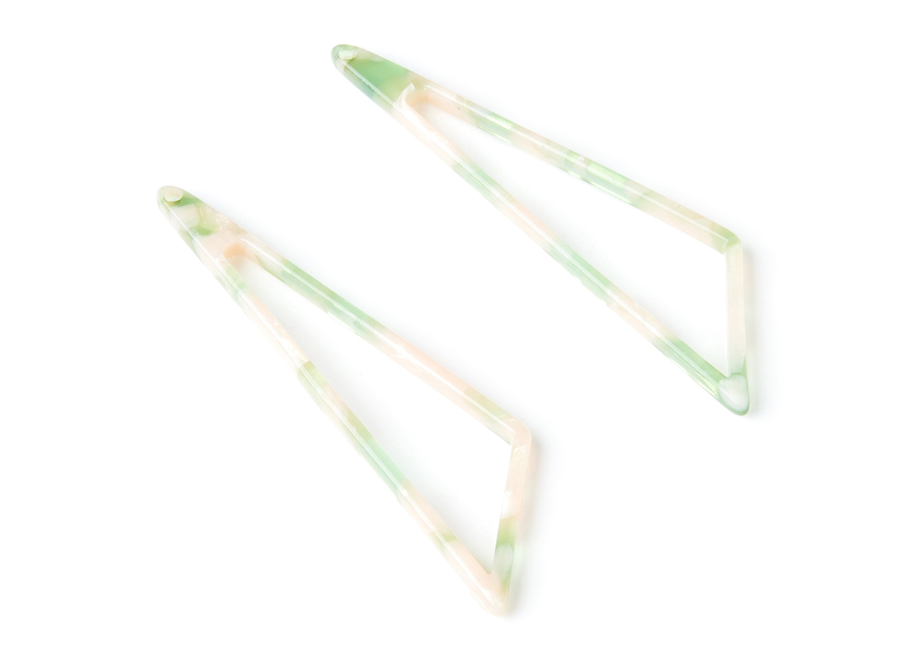 Acetate Triangle Earring Charms - Triangle Pendant - Earring Findings - Jewelry Supplies - Color Code: A38 - 69,12x16,3x2,6mm - AC1357P - DOMEDBAZAAR