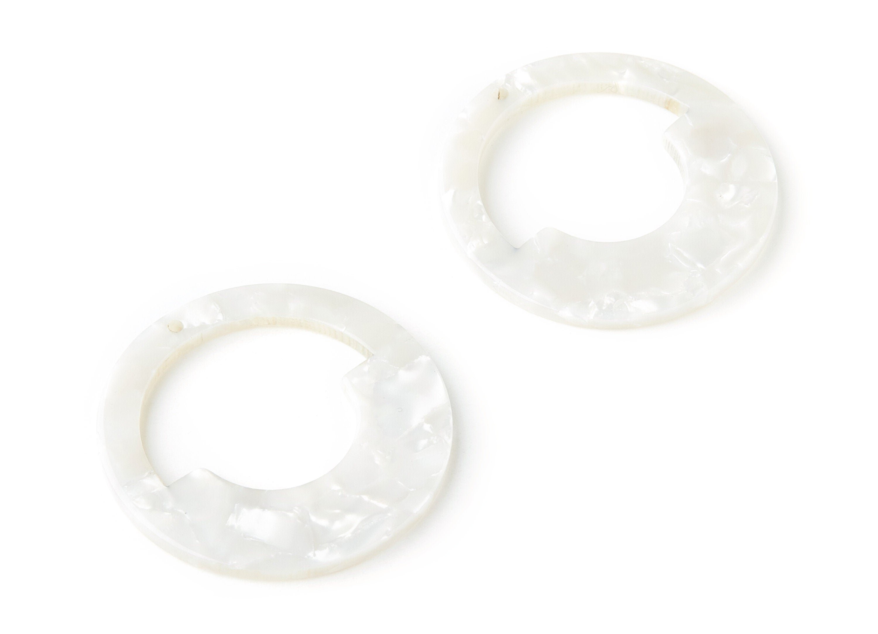 Acetate Circle Earring Charms - Circle Shaped Pendant - Earring Findings - Jewelry Supplies - Color Code:A12 - 39.65 x39.65x2.5mm - AC1339F - DOMEDBAZAAR