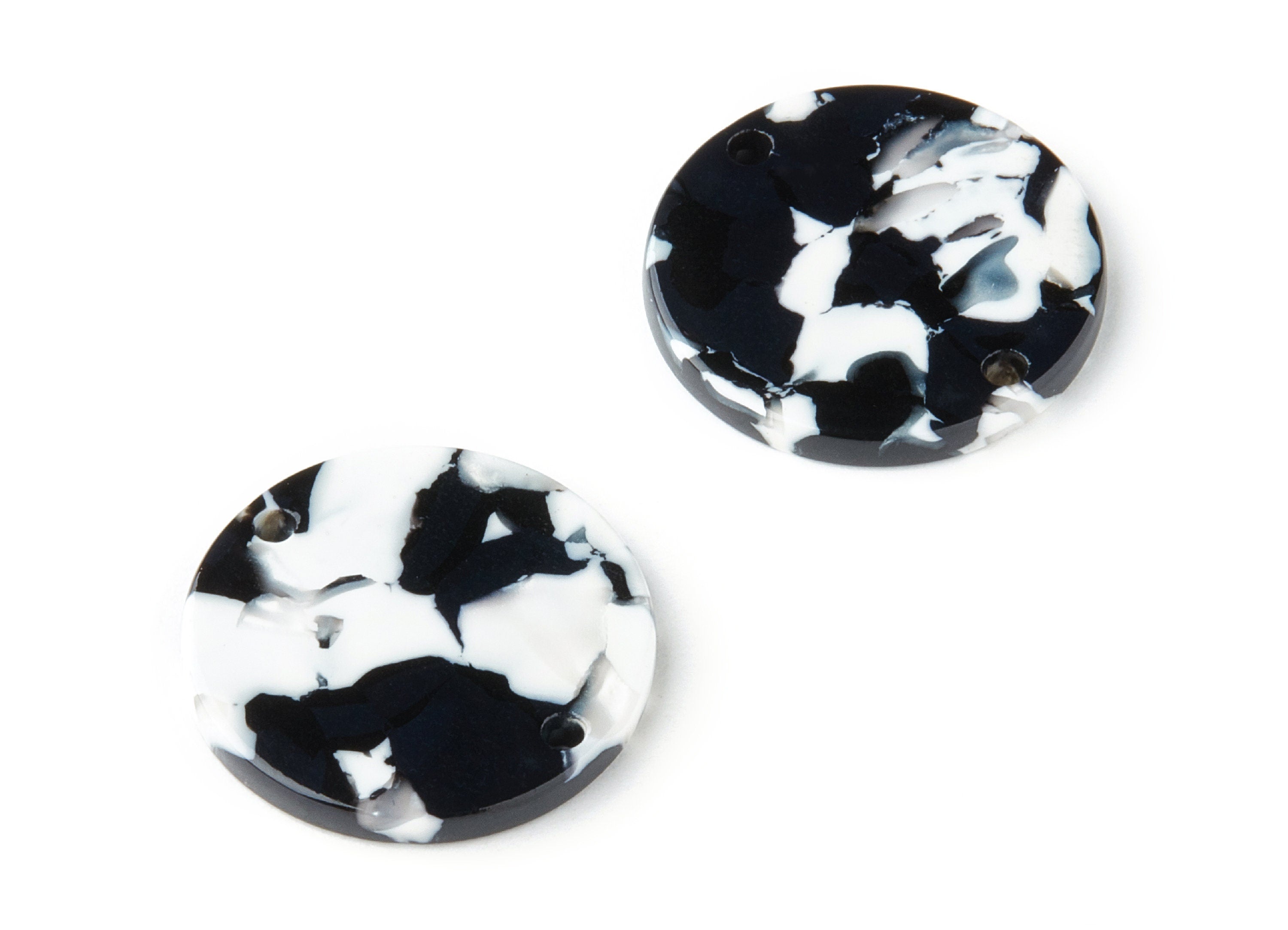 Acetate Round Earring Charms - Round Pendant - Earring Findings - Jewelry Supplies - Color Code: A17 - 24.8x24.8x2.6mm - AC1313A - DOMEDBAZAAR