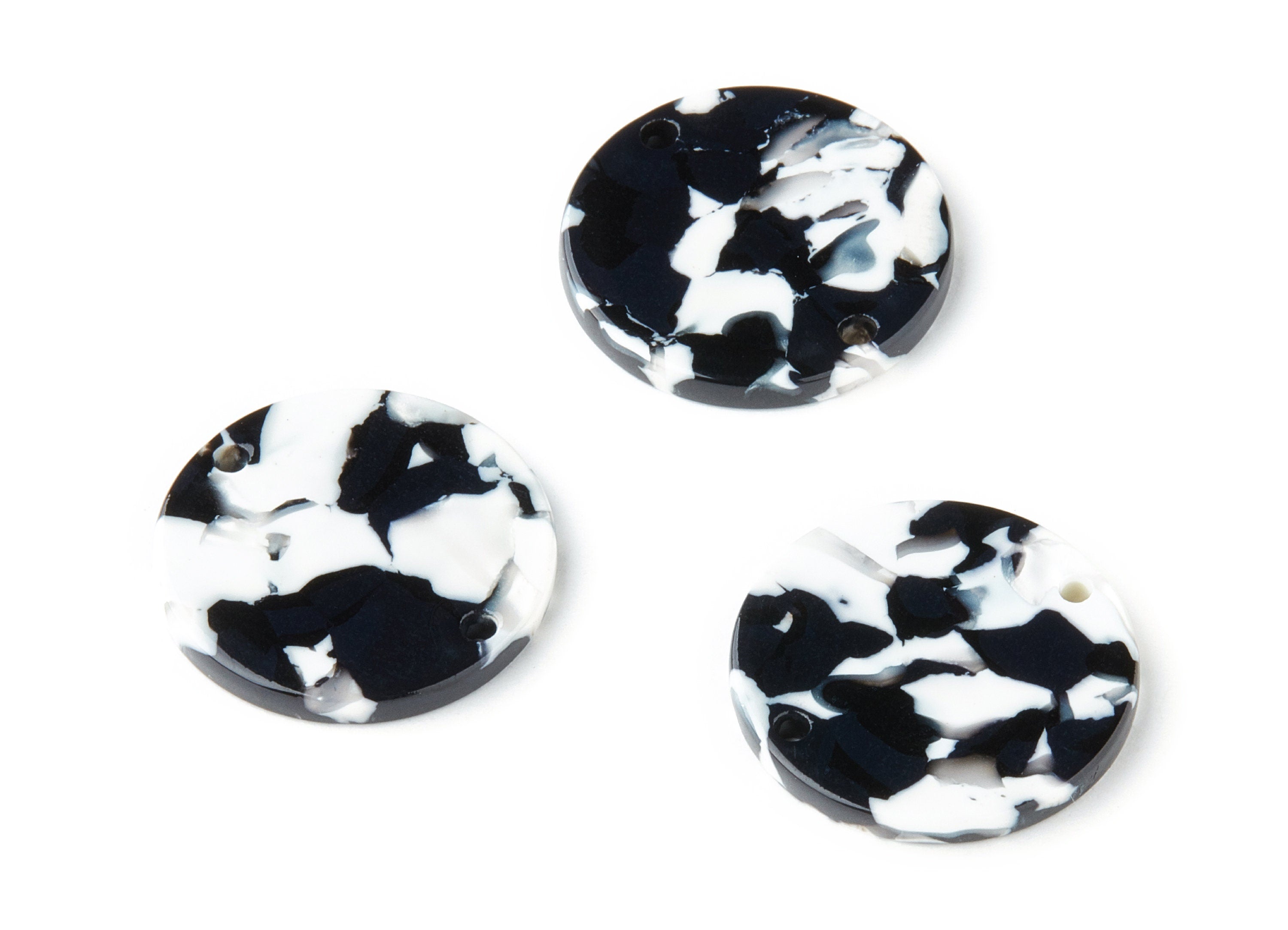 Acetate Round Earring Charms - Round Pendant - Earring Findings - Jewelry Supplies - Color Code: A17 - 24.8x24.8x2.6mm - AC1313A - DOMEDBAZAAR