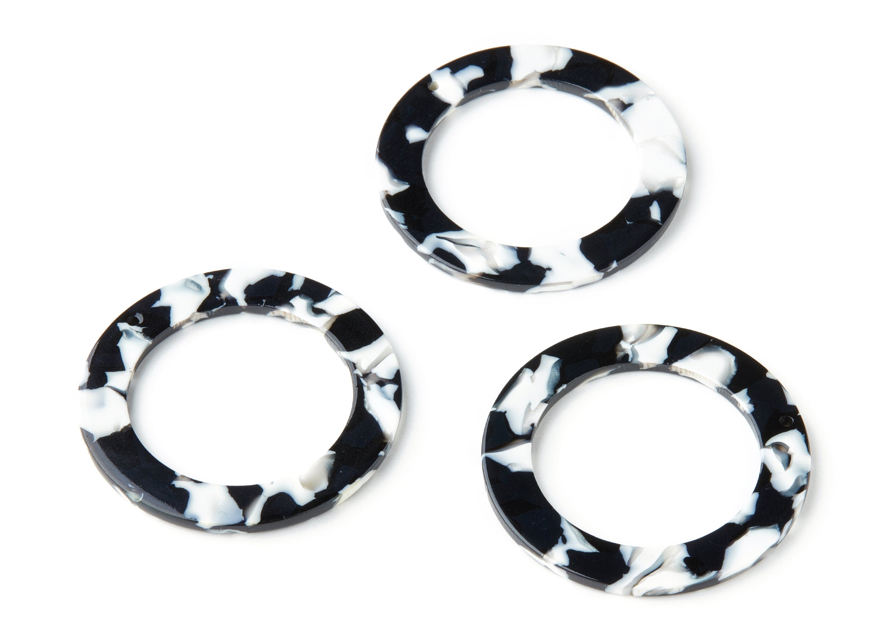 Acetate Acrylic Earring Charms - Circle Acetate Earrings With 1 Hole - Color Code: A17 - Earring Findings - 44.4x44.4x2.69mm - AC1314A - DOMEDBAZAAR