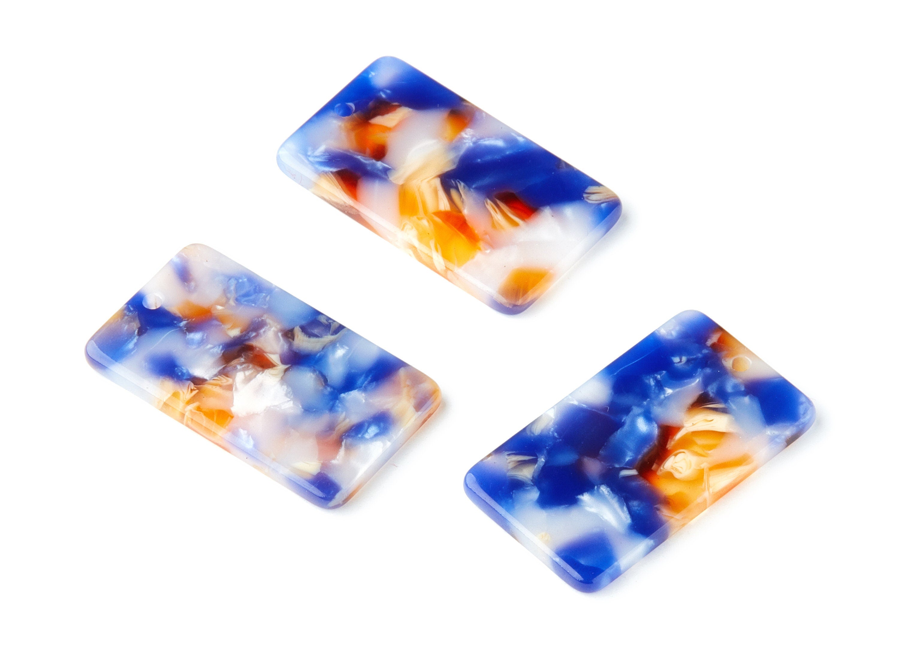 Acetate Rectangle Earring Charms - Rectangle pendant - Earring Findings - Jewelry Supplies - Color Code:A96 - 33.73x19.46x2.65mm - AC1217G - DOMEDBAZAAR