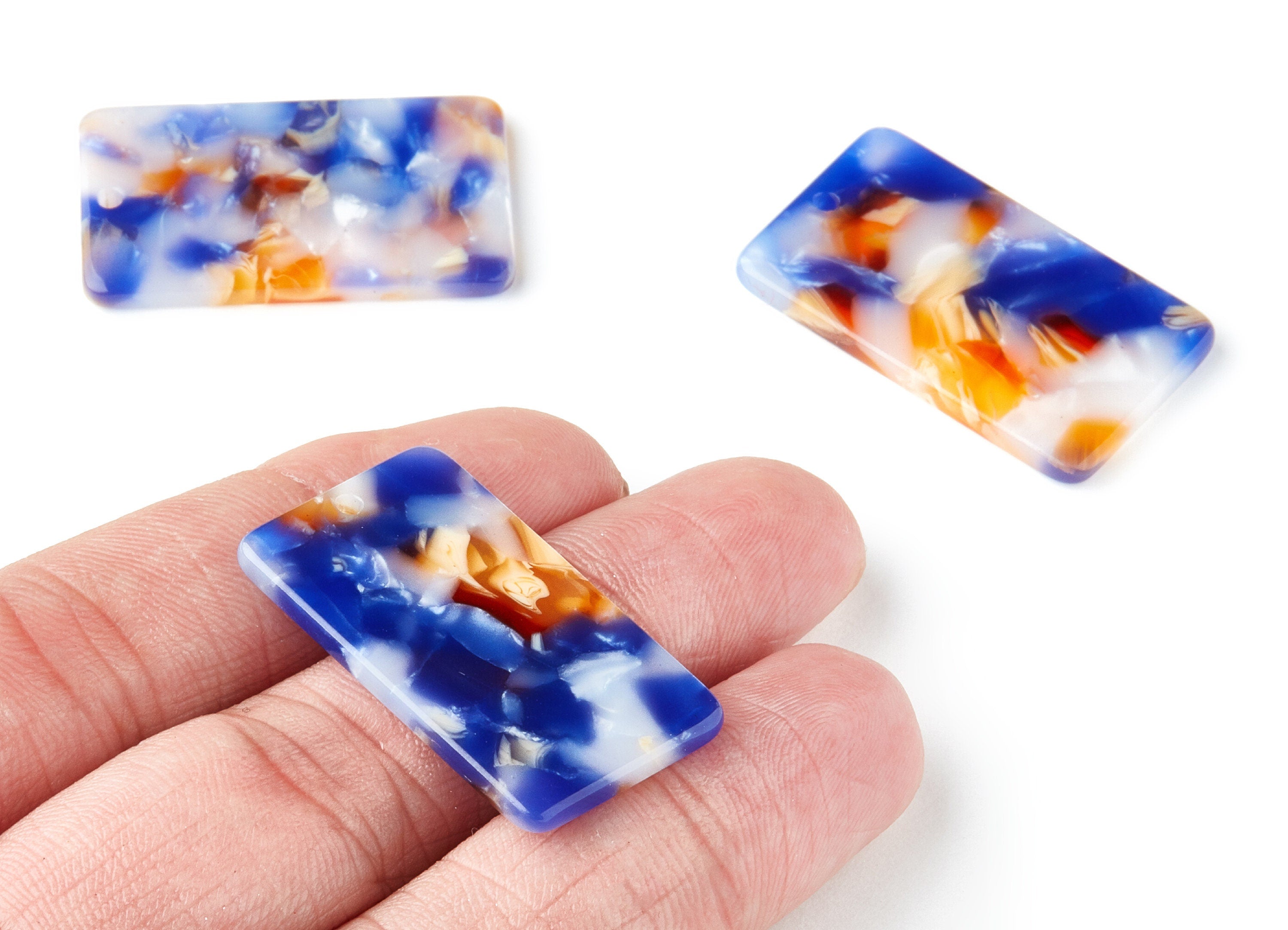 Acetate Rectangle Earring Charms - Rectangle pendant - Earring Findings - Jewelry Supplies - Color Code:A96 - 33.73x19.46x2.65mm - AC1217G - DOMEDBAZAAR