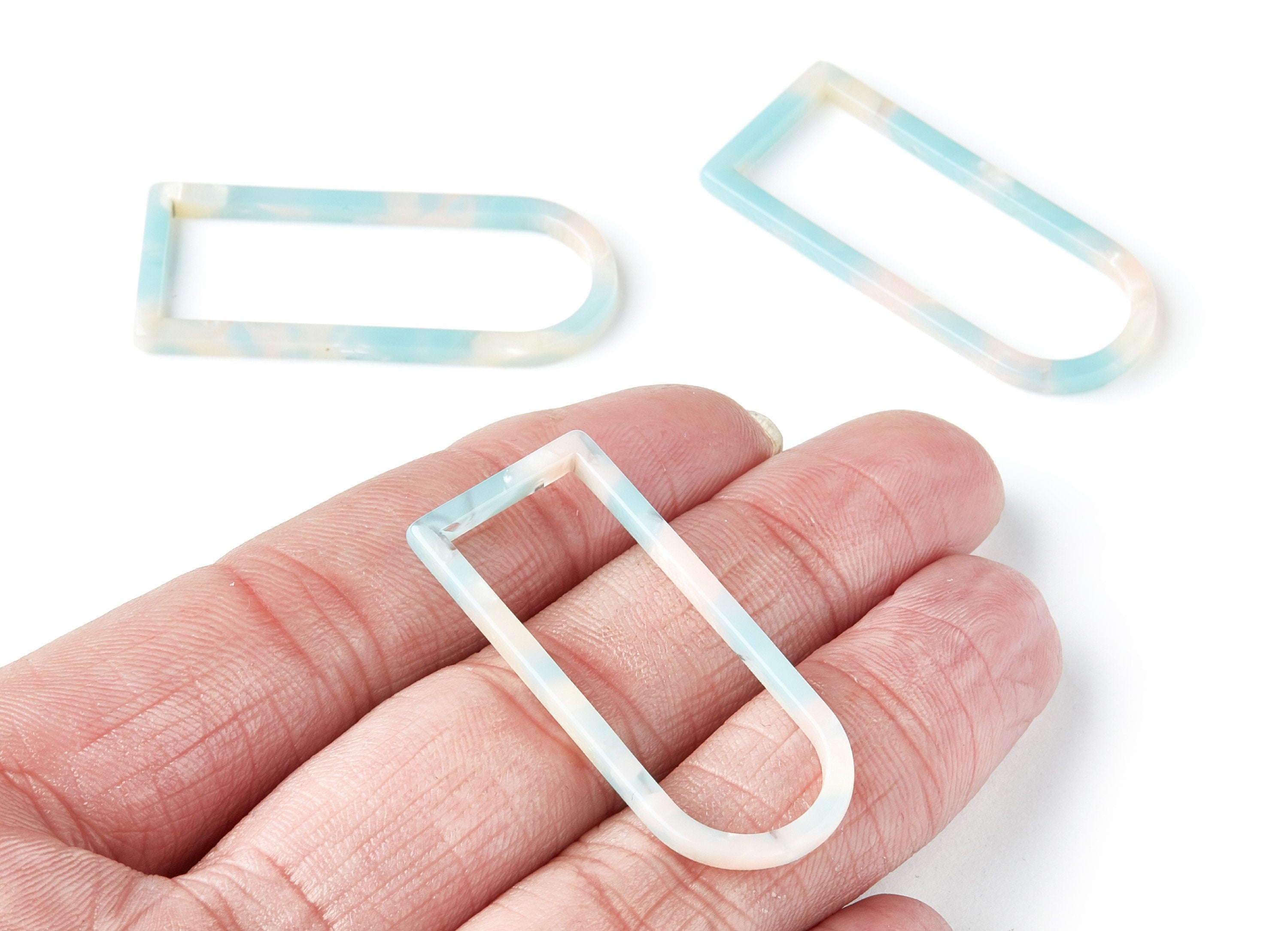 Acetate Geometric Earring Charms - Geometric Shaped Pendant - Earring Findings - Jewelry Supplies - 41.5x17.69x2.66mm - AC1362E - DOMEDBAZAAR