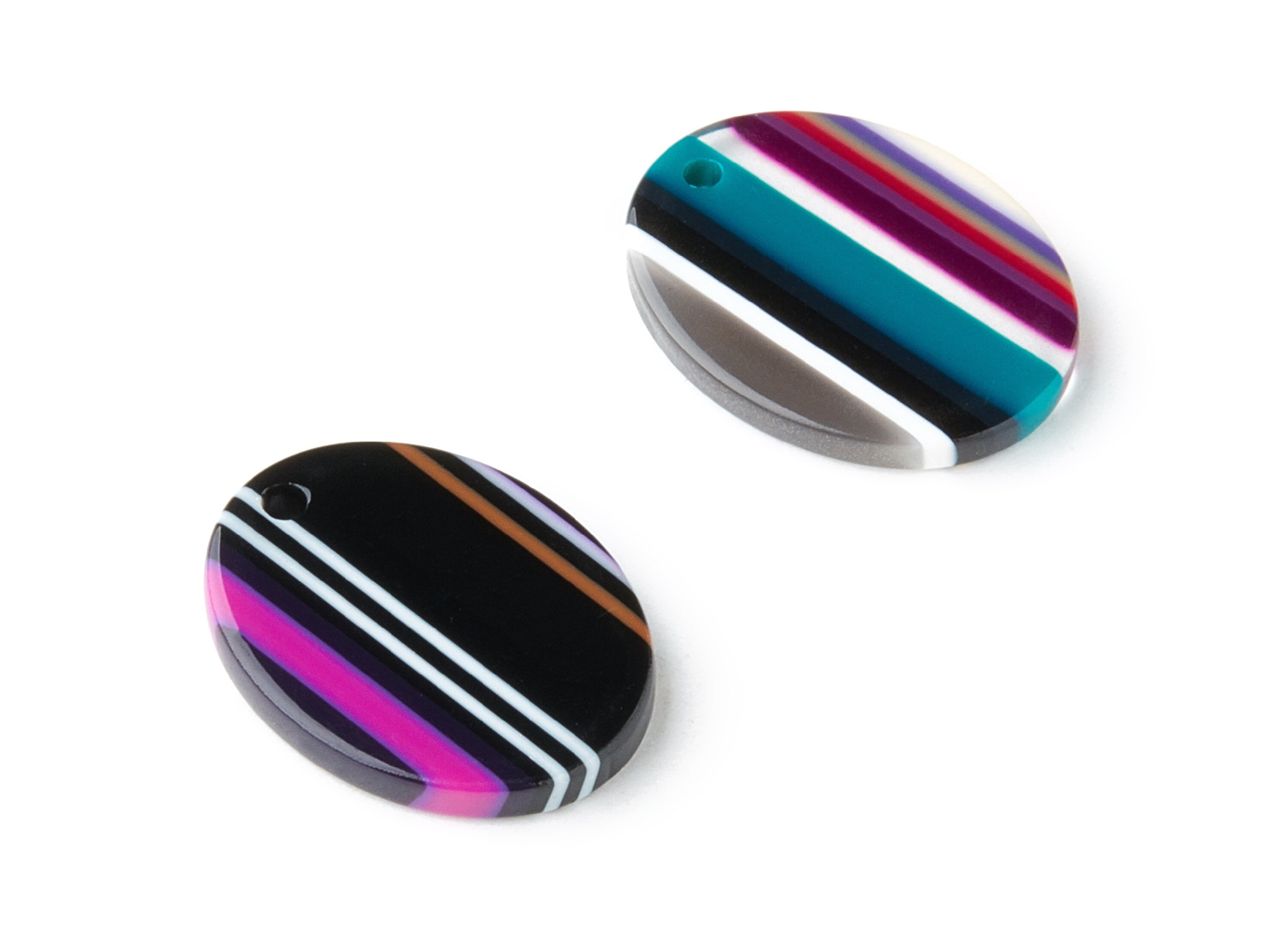 Acetate Oval Earring Charms - Acrylic Oval Pendant - Earring Findings - Jewelry Supplies - Color Code:A148 - 21.74x16.8x2.57mm - AC1302A - DOMEDBAZAAR