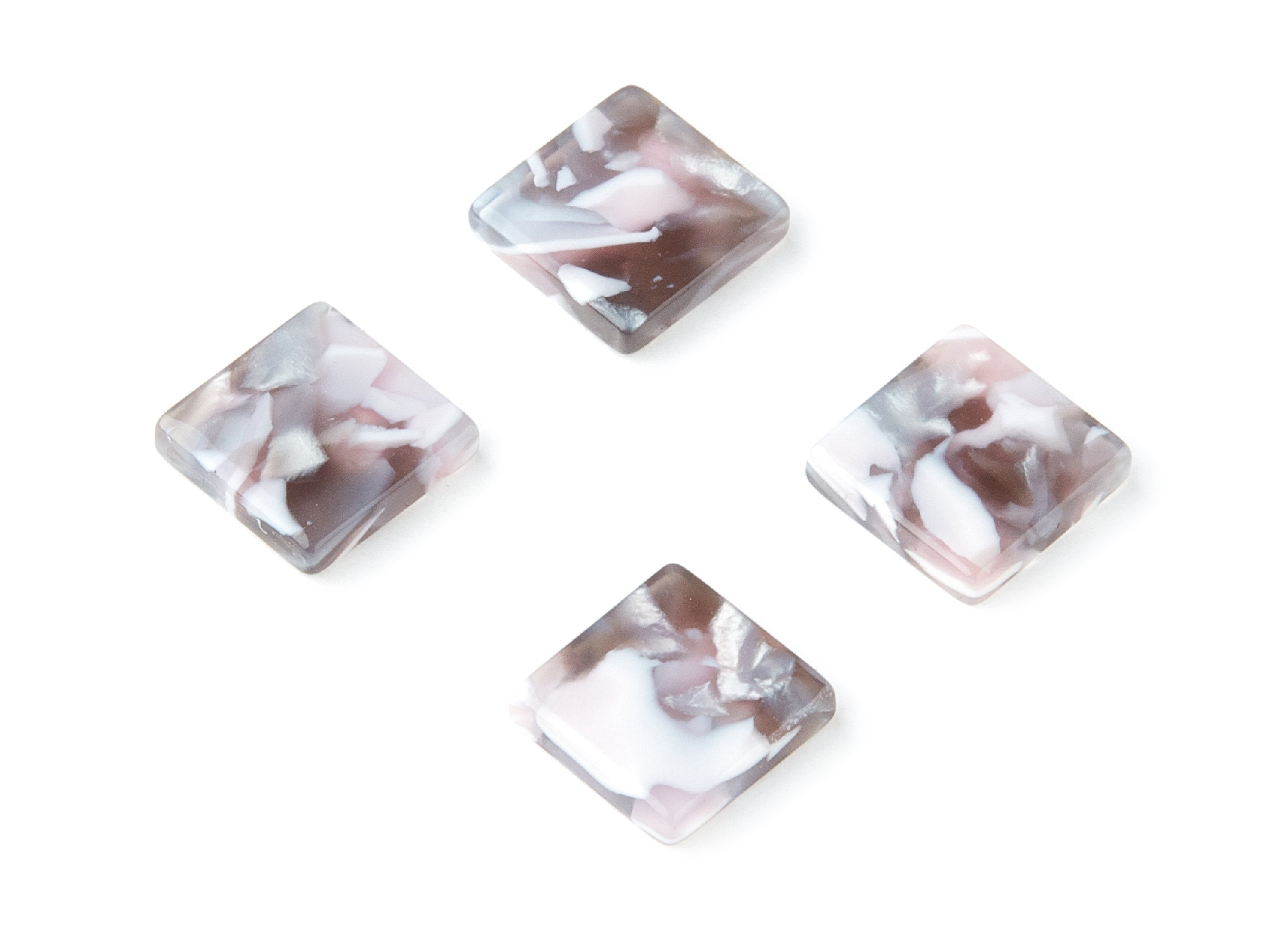 Acetate Square Earring Charms - Acrylic Square Pendant - Earring Findings - Jewelry Supplies - Color Code: A157 - 11.7x11.7x2.45mm - AC1420D - DOMEDBAZAAR