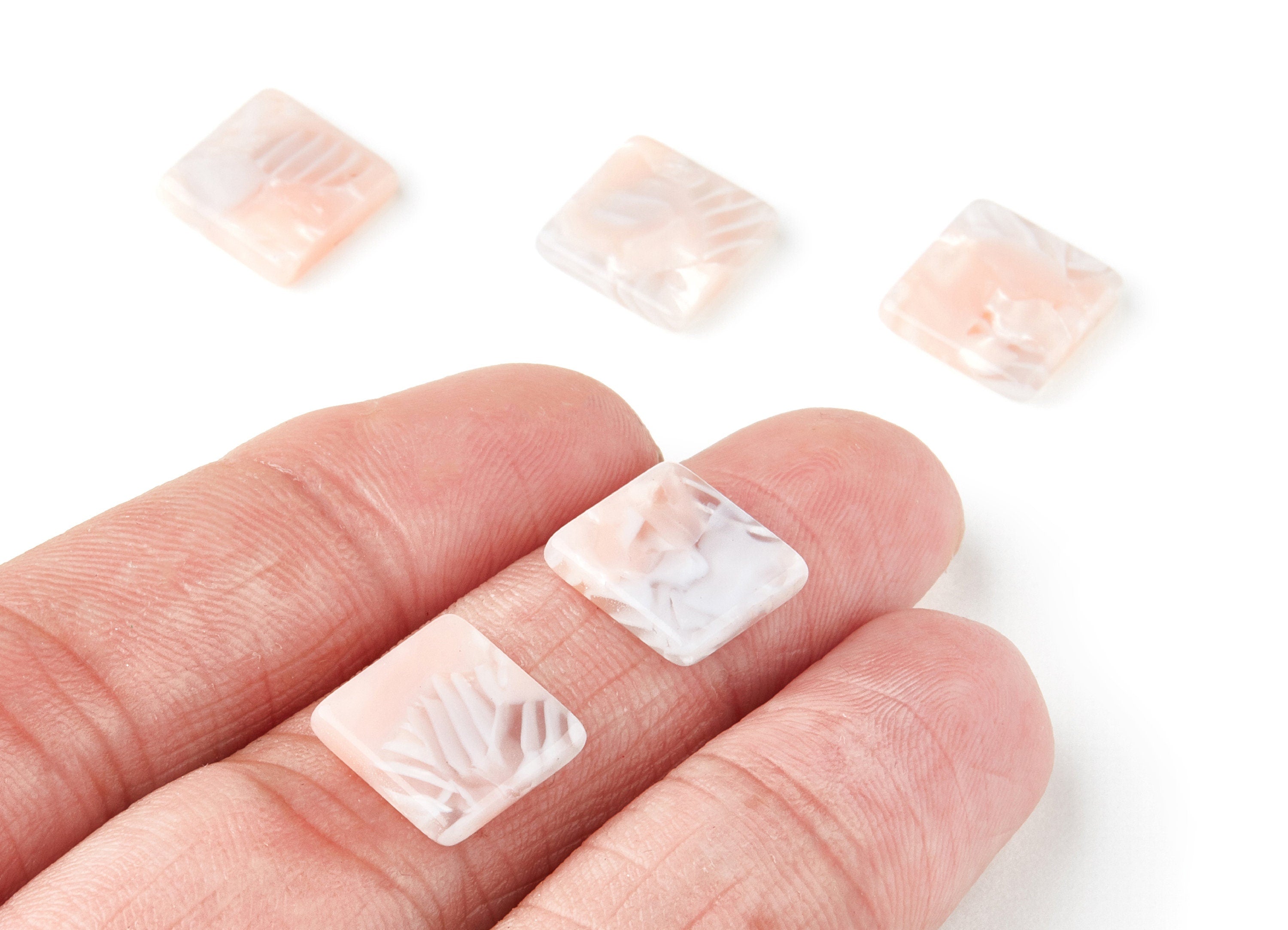 Acetate Square Earring Charms - Square Pendant - Earring Findings - Jewelry Supplies - Color Code: A84 - 11.74x11.74x2.45mm - AC1420H - DOMEDBAZAAR