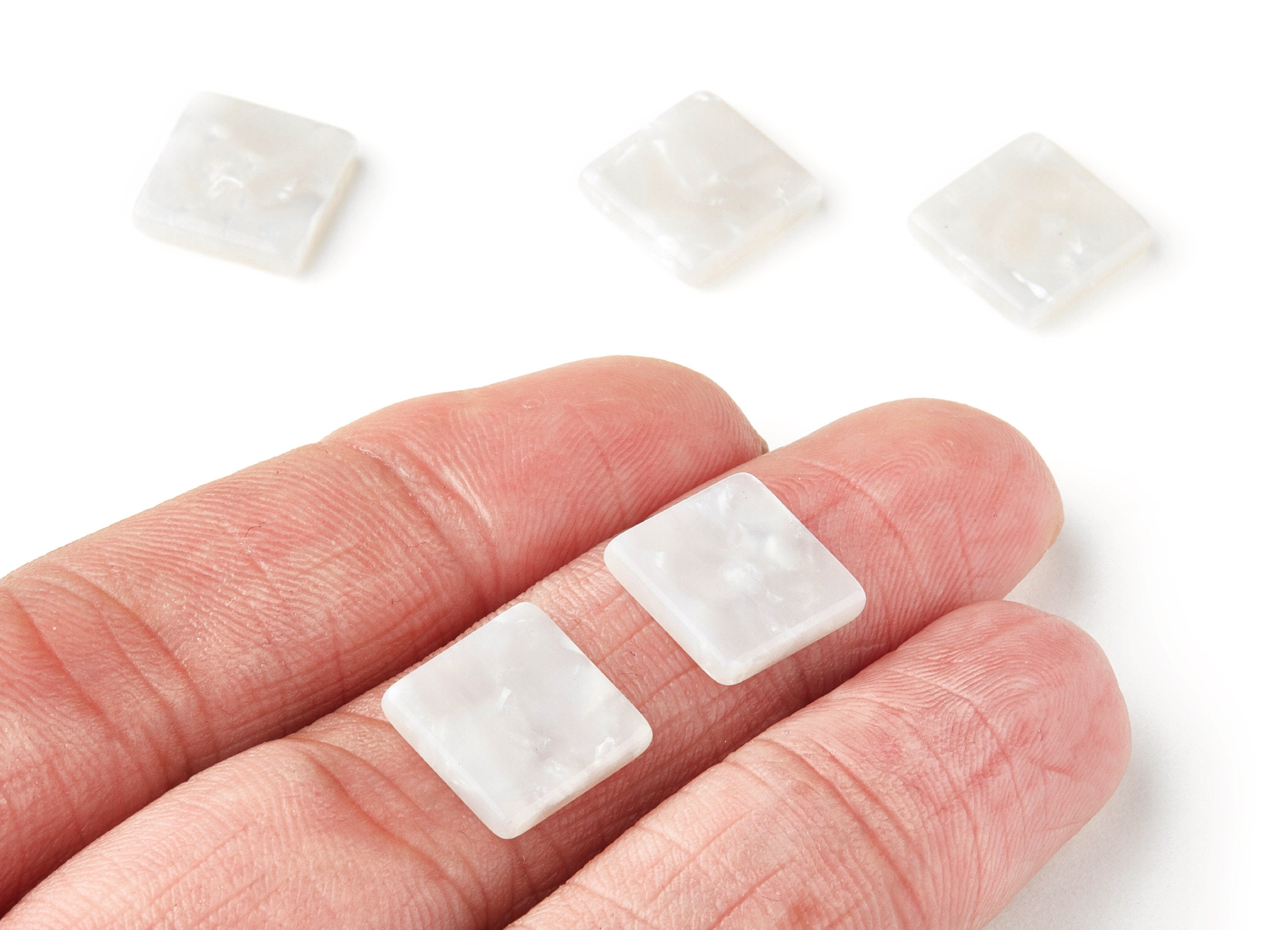 Acetate Square Earring Charms - Acetate Square Pendant - Earring Findings - Jewellery Supplies - Color Code: A12 - 11.7x12x2.45mm - AC1420C - DOMEDBAZAAR