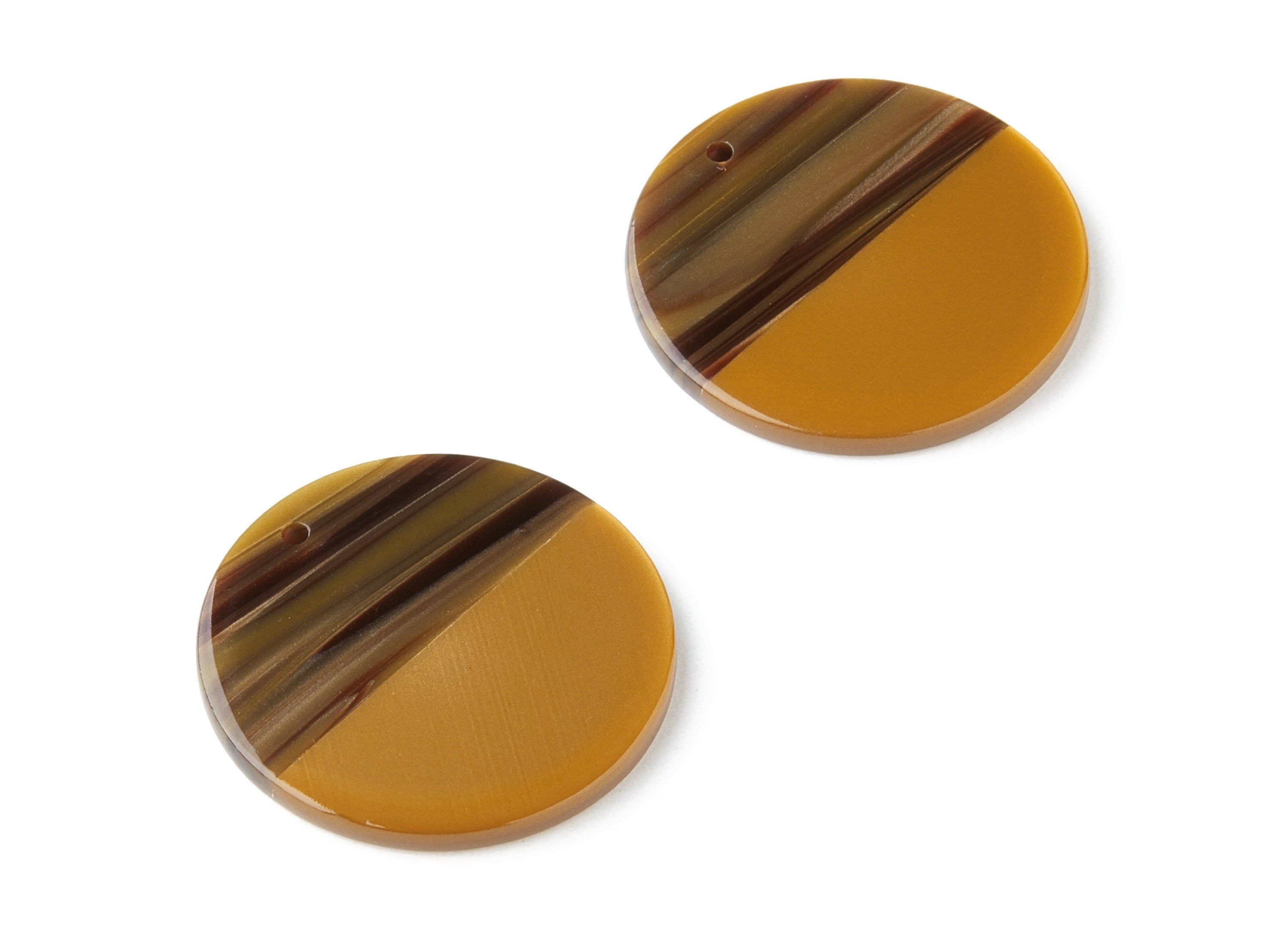 Acetate Round Earring Charms - Acrylic Coin Pendant - Earring Findings - Jewelry Supplies - 30x30x2.7mm - AC1421D - DOMEDBAZAAR
