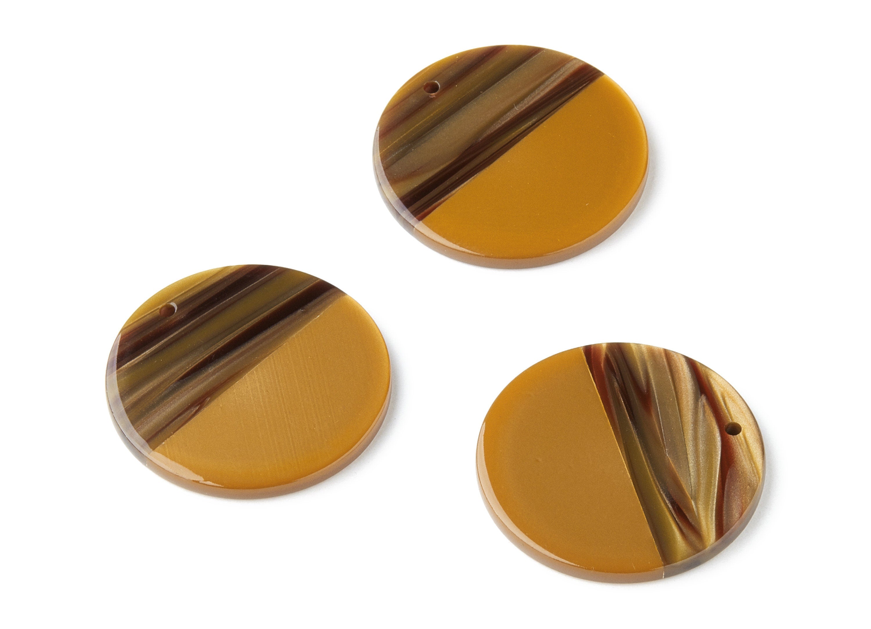 Acetate Round Earring Charms - Acrylic Coin Pendant - Earring Findings - Jewelry Supplies - 30x30x2.7mm - AC1421D - DOMEDBAZAAR