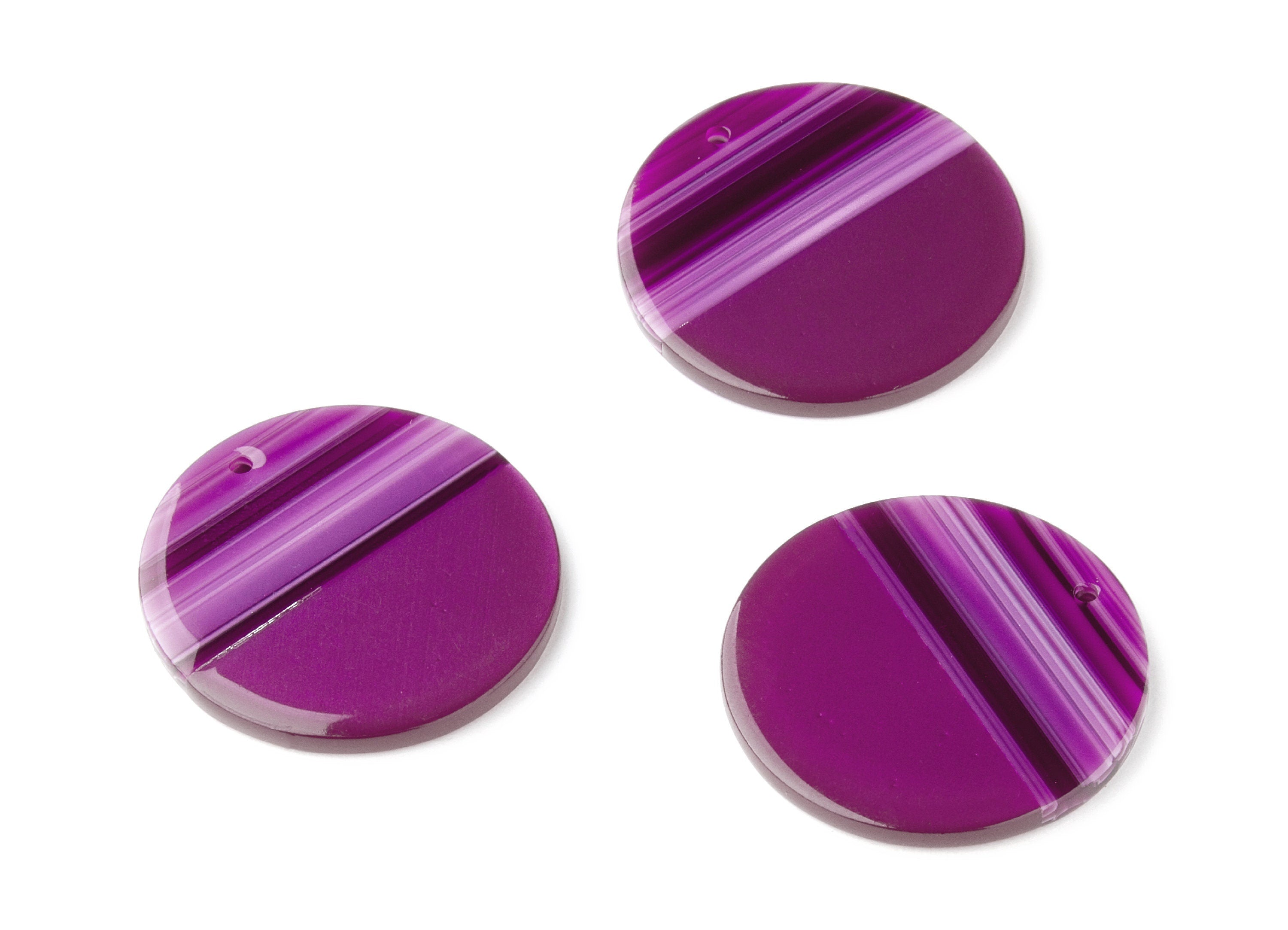Acetate Round Earring Charms - Acrylic Coin Pendant - 1 Hole - Earring Findings - Jewelry Supplies - 30x30x2.7mm - AC1421G - DOMEDBAZAAR