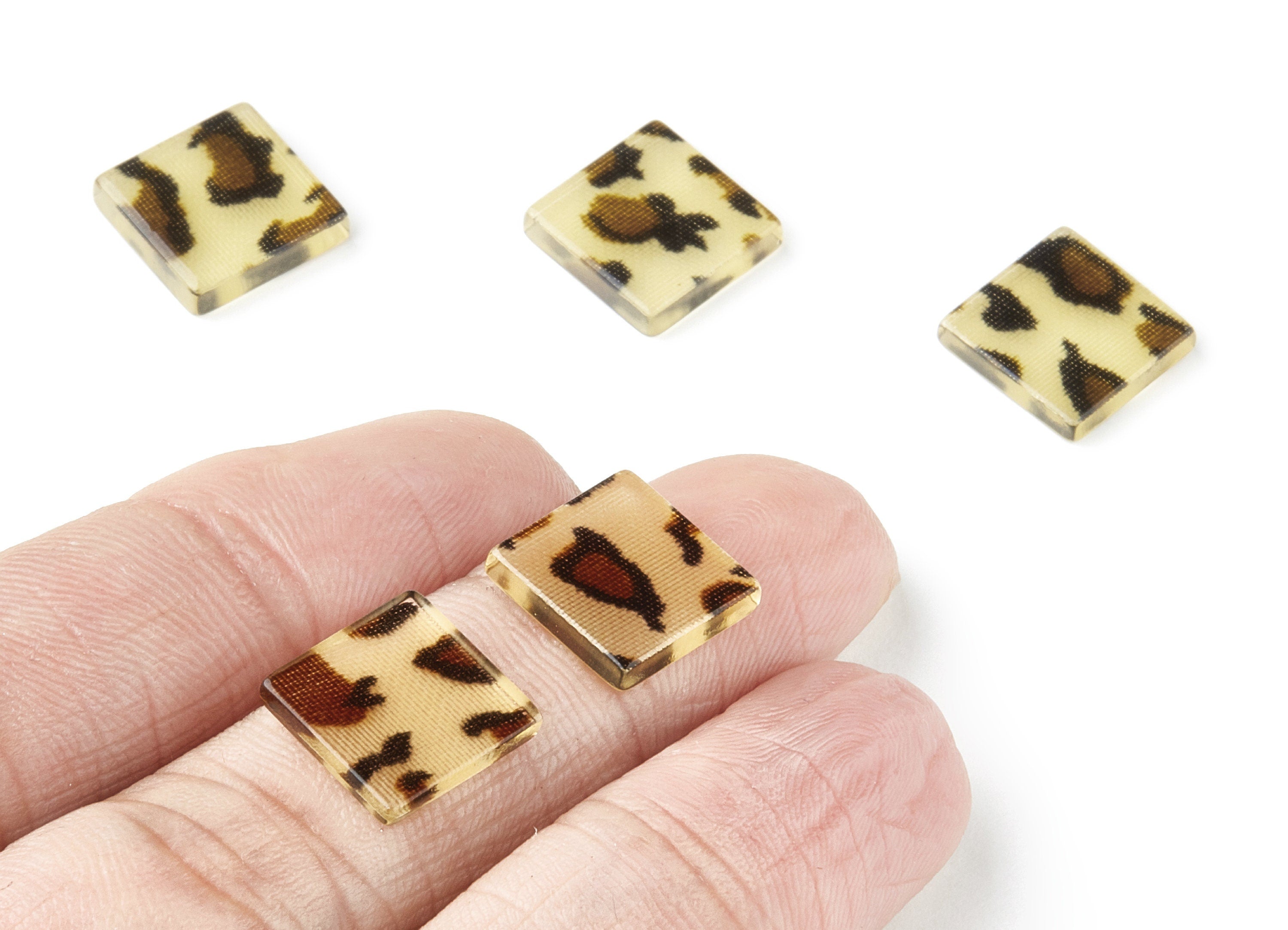 Acetate Square Earring Charms - Acrylic Square Pendant - Earring Findings - Jewelry Supplies - Color Code: A128 - 11.7x11.7x2.45mm - AC1420G - DOMEDBAZAAR