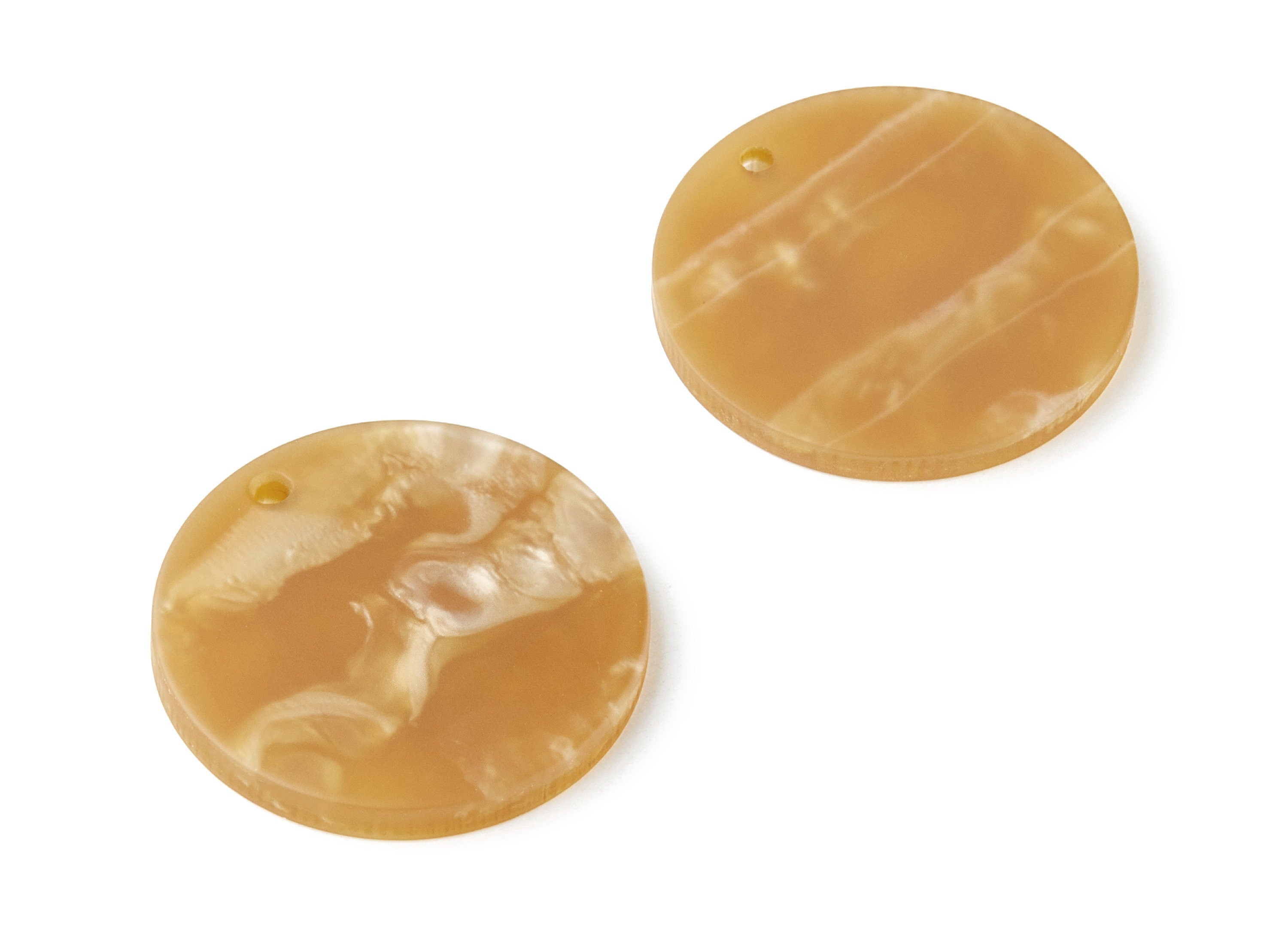 Acrylic Earring Charms - Matte Tortoise Shell Earrings - Coin Shaped Pendant - Color Code: A227 - 29.65x29.65x3.25mm - AC1266F - DOMEDBAZAAR