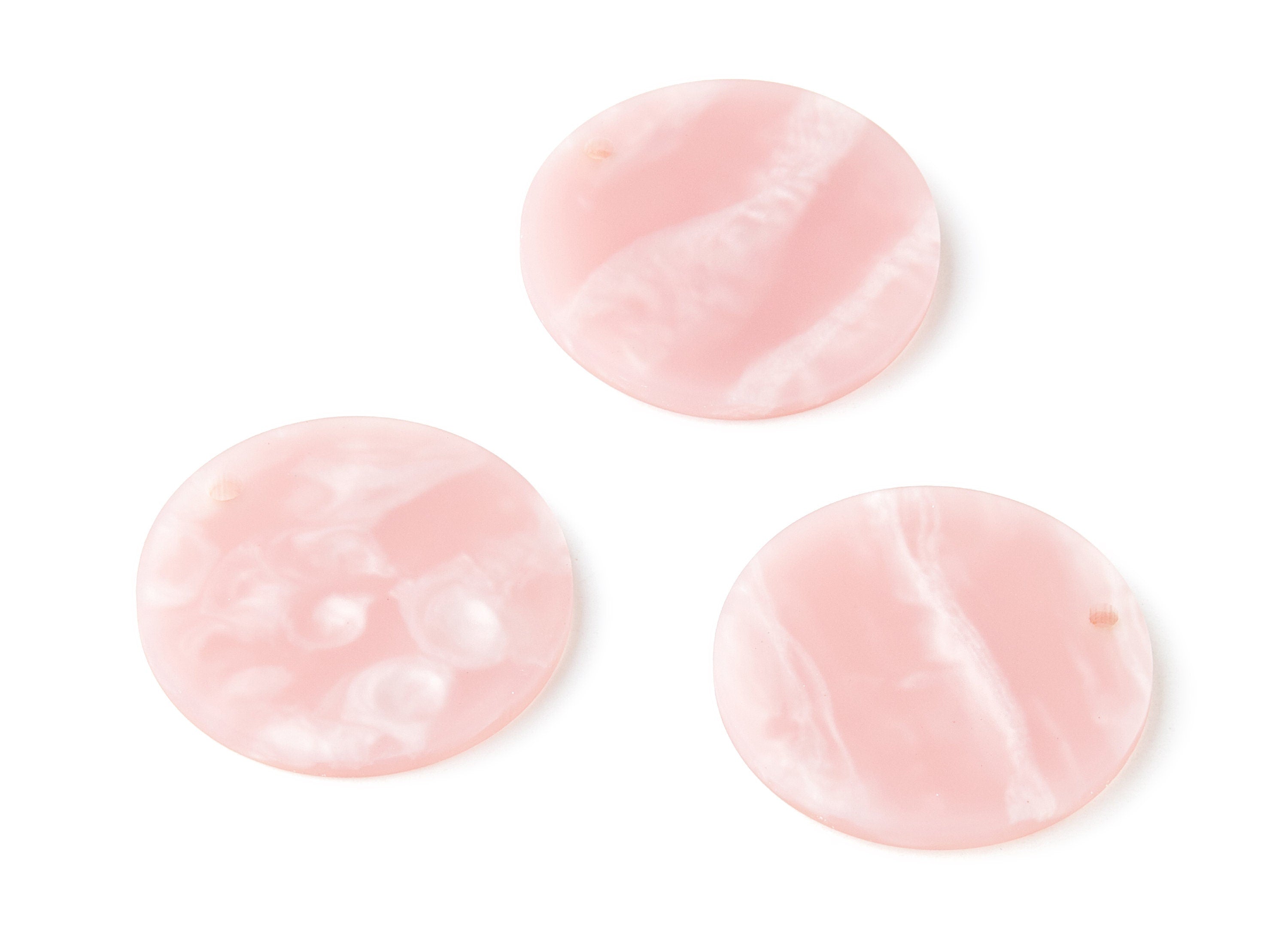 Acrylic Coin Earring Charms - Matte Coin Pendant - Earring Findings - Jewelry Supplies - Color Code: A229 - 29.65x29.65x3.25mm - AC1266E - DOMEDBAZAAR