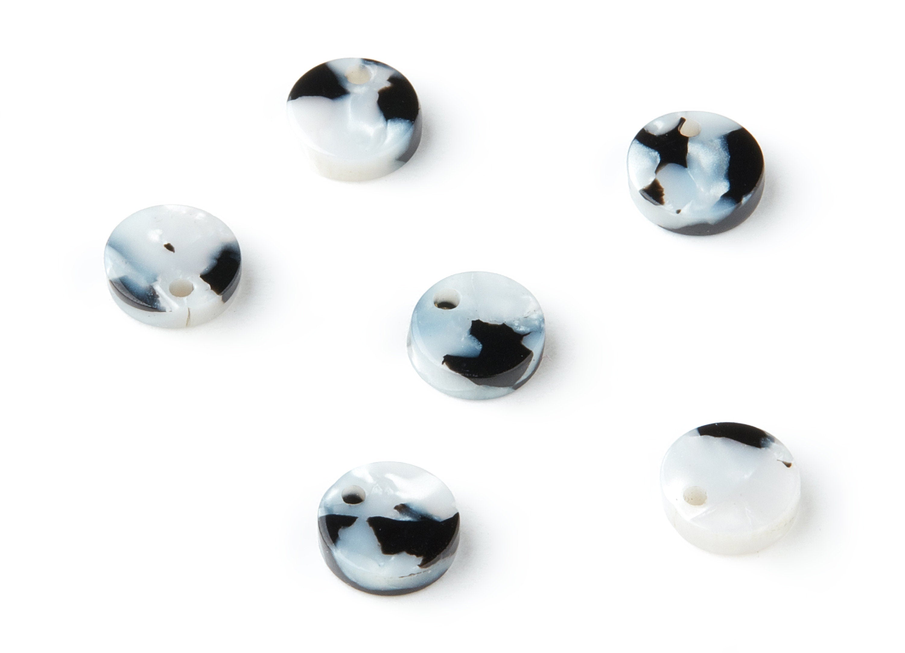 Acetate Round Earring Charms - Acrylic Circle Pendant - Earring Findings - Jewelry Supplies - Color Code: A15 - 8.82x8.82x2.7mm - AC1116H - DOMEDBAZAAR