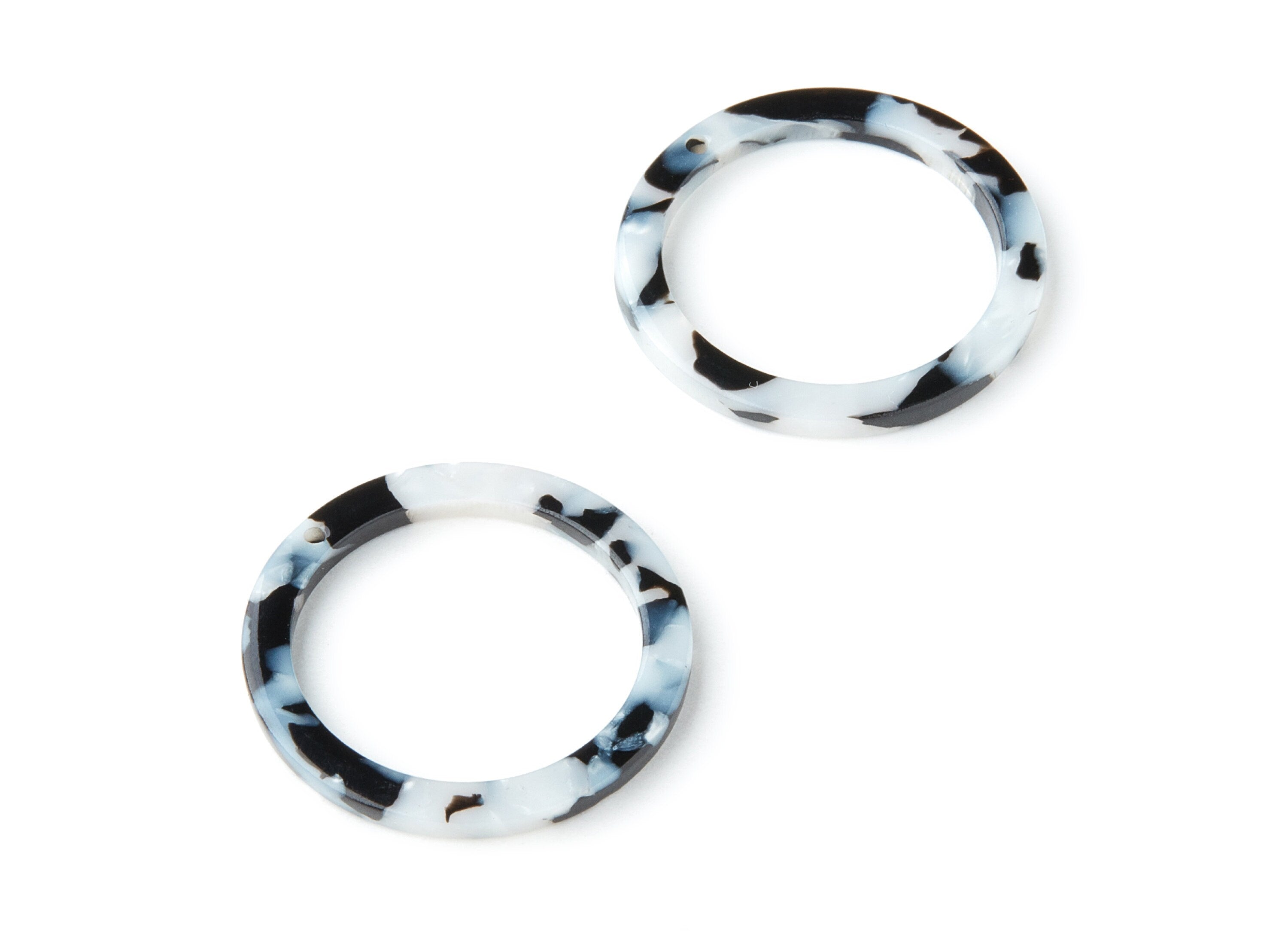 Acetate Circle Earring Charms - Circle Shaped Pendant - Earring Findings - Jewelry Supplies - Color Code: A15 - 29.8x29.8x2.52mm - AC1119H - DOMEDBAZAAR