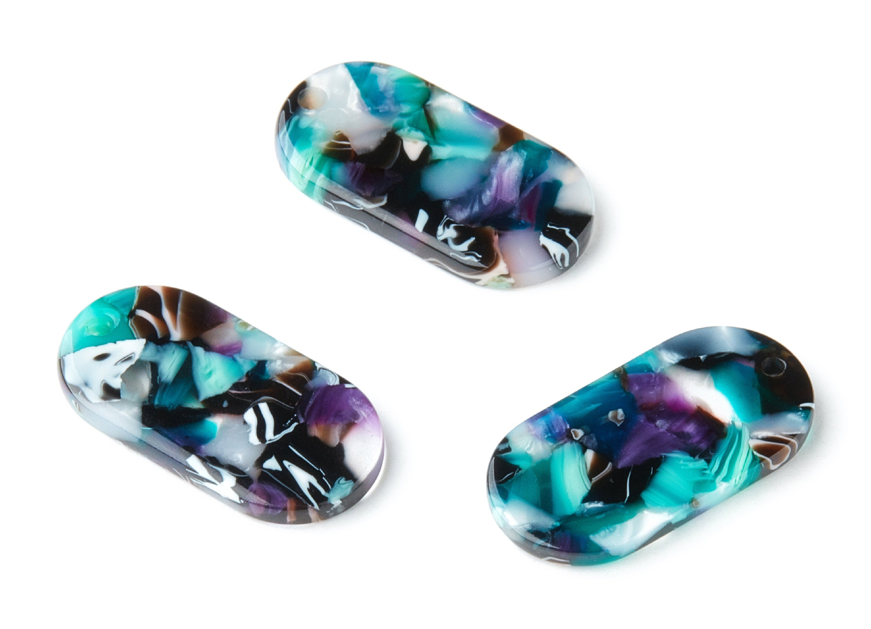 Acetate Oval Charms - Oval Earrings and Pendant - Earring Findings - Jewelry Supplys - Color Code: A54 - 26.63x13.9x2.7mm - AC1156Y - DOMEDBAZAAR