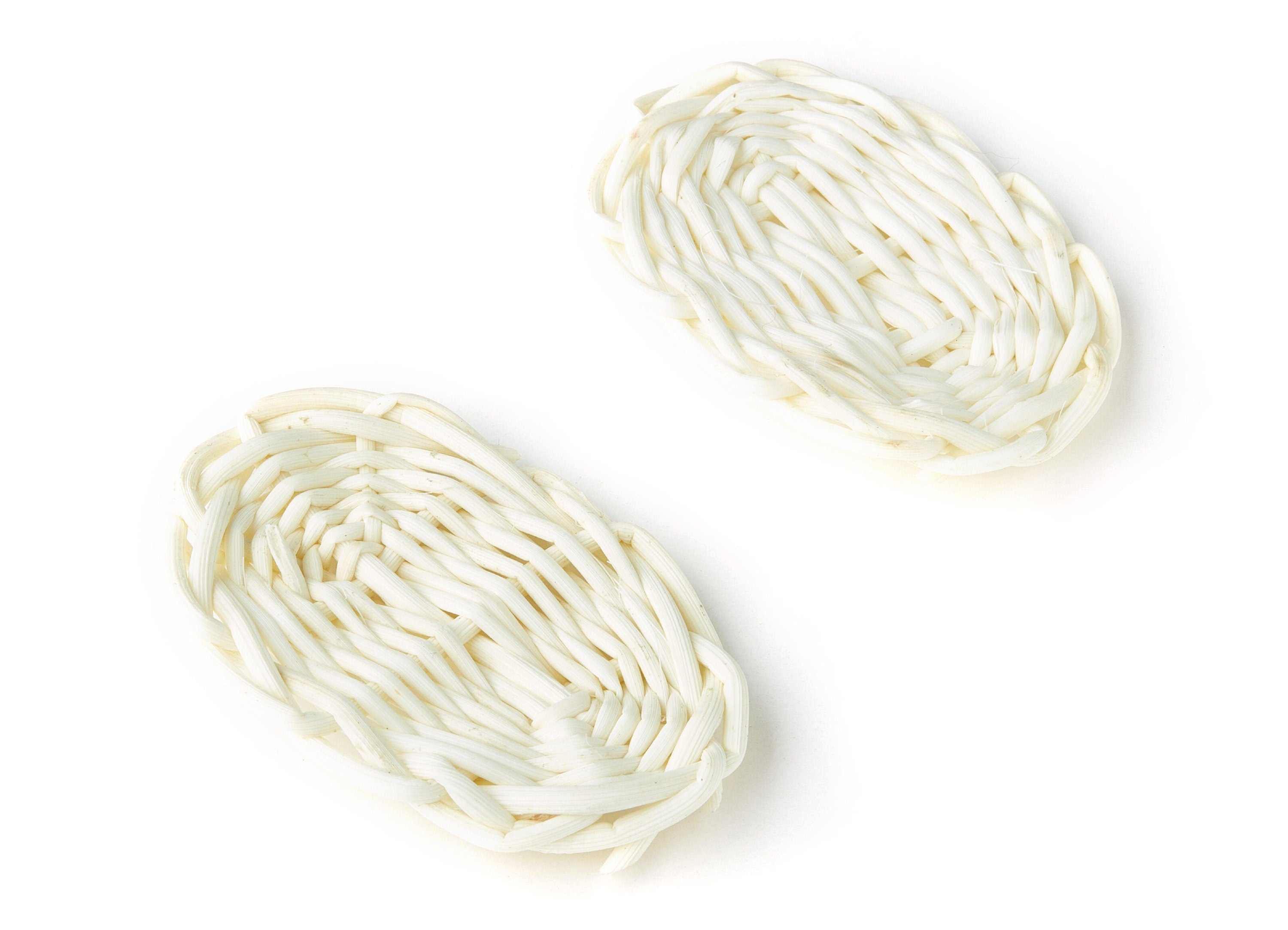 Handwoven Rattan Earrings - Oval Shaped Rattan Pendant - Wooden Straw Earring - Jewelery Handmade - 63.5x41x6.3mm - RT1098 - DOMEDBAZAAR