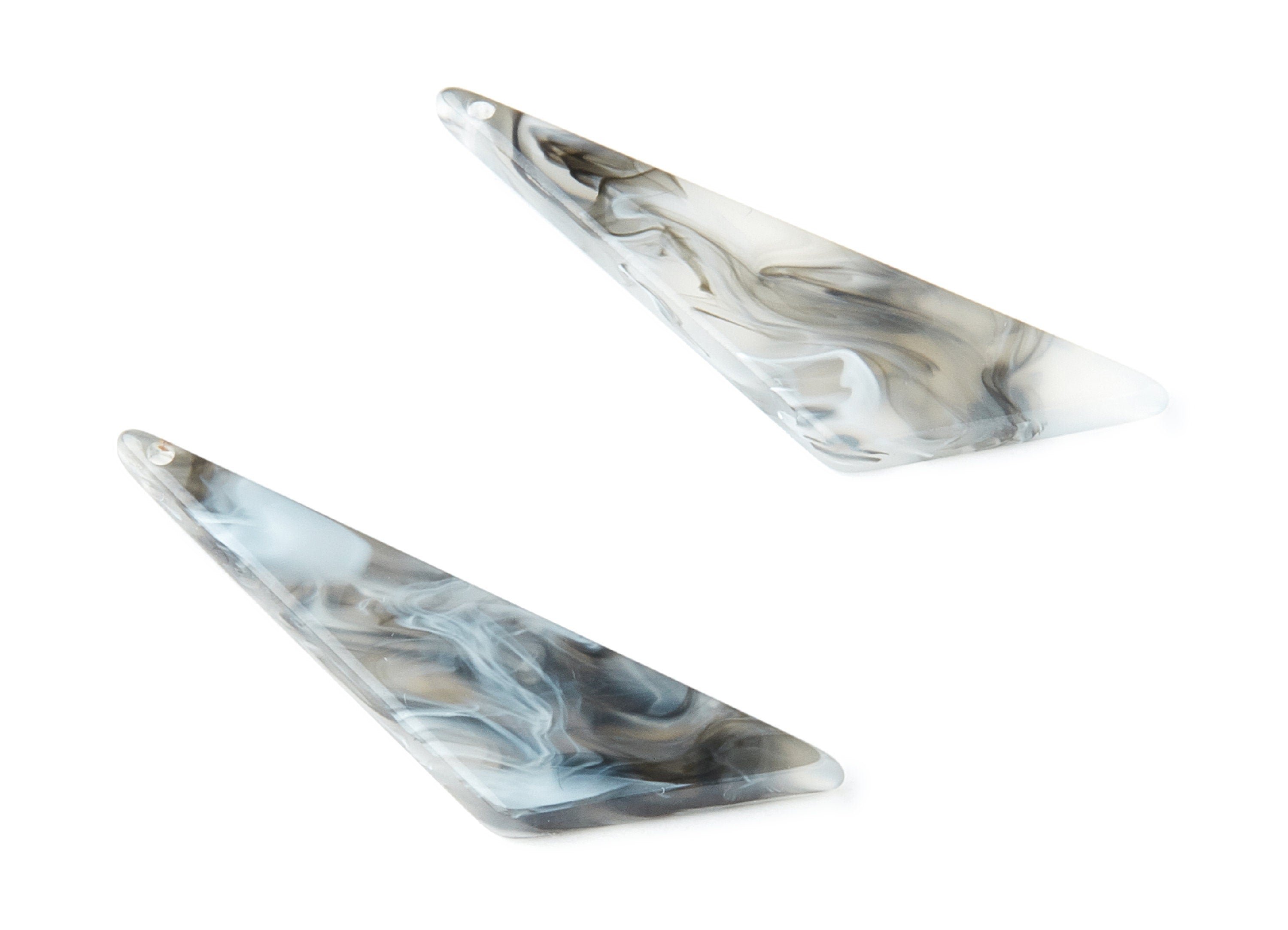 Acetate Triangle Earring Charms - Triangle Pendant - Earring Findings - Jewelry Supplies - Color Code: A231 - 40x11.44x2.68mm - AC1162F - DOMEDBAZAAR