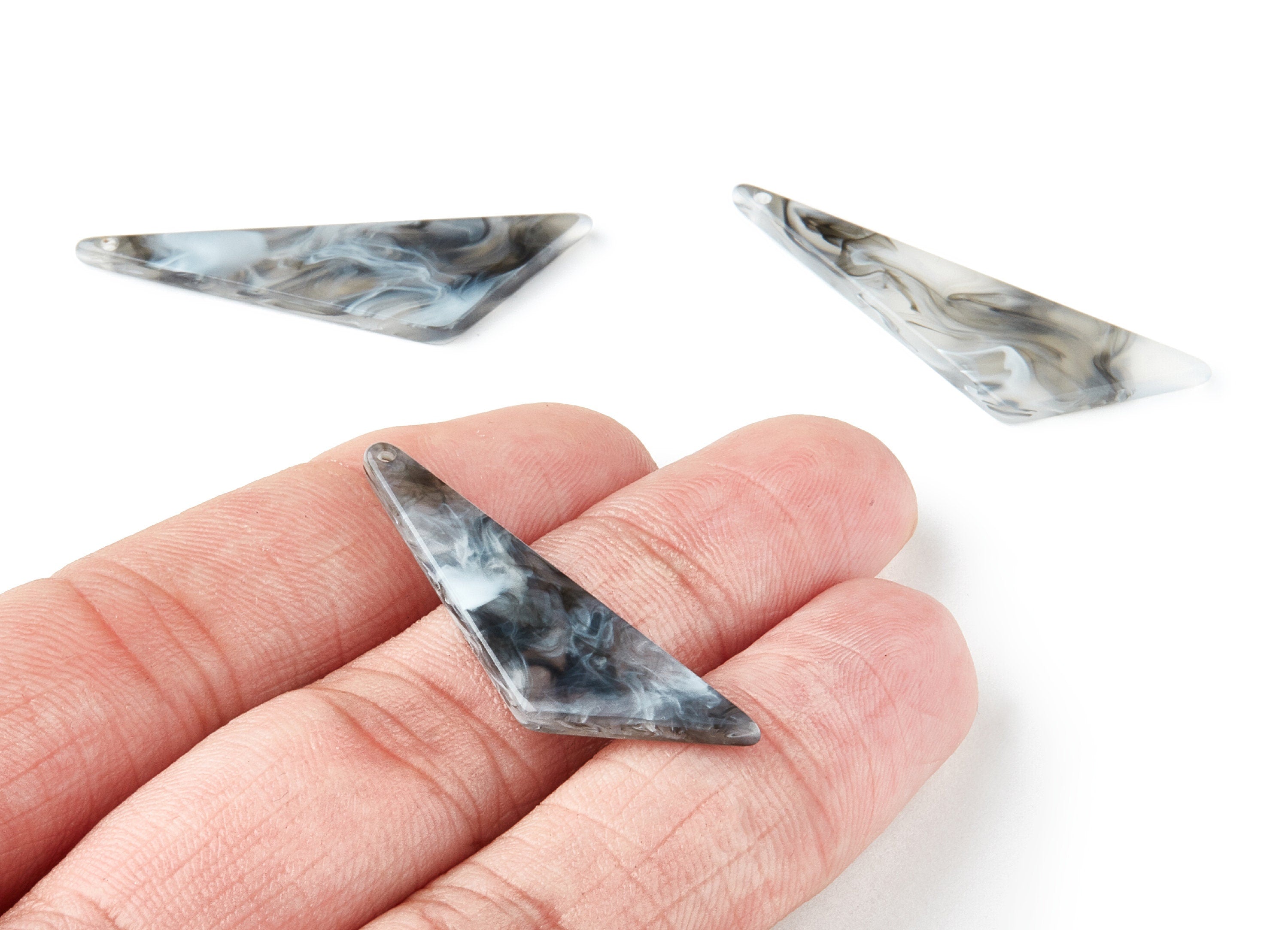 Acetate Triangle Earring Charms - Triangle Pendant - Earring Findings - Jewelry Supplies - Color Code: A231 - 40x11.44x2.68mm - AC1162F - DOMEDBAZAAR