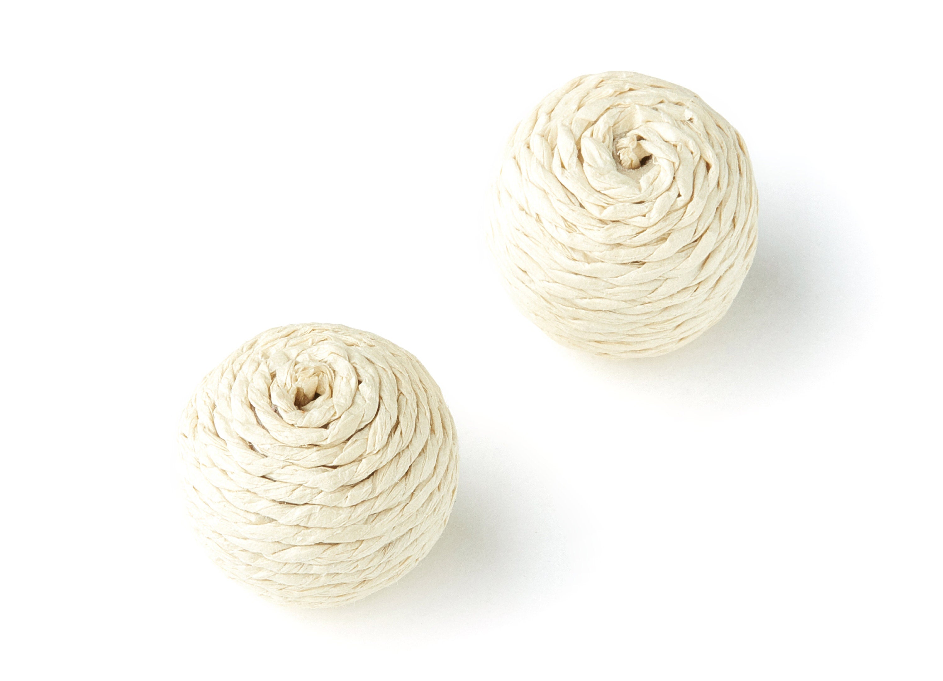 Handwoven Rattan Earrings - Ball Shaped Rattan Pendant - Wooden Straw Earring - Jewelery Handmade - 21.6x19.3mm - RT1118 - DOMEDBAZAAR