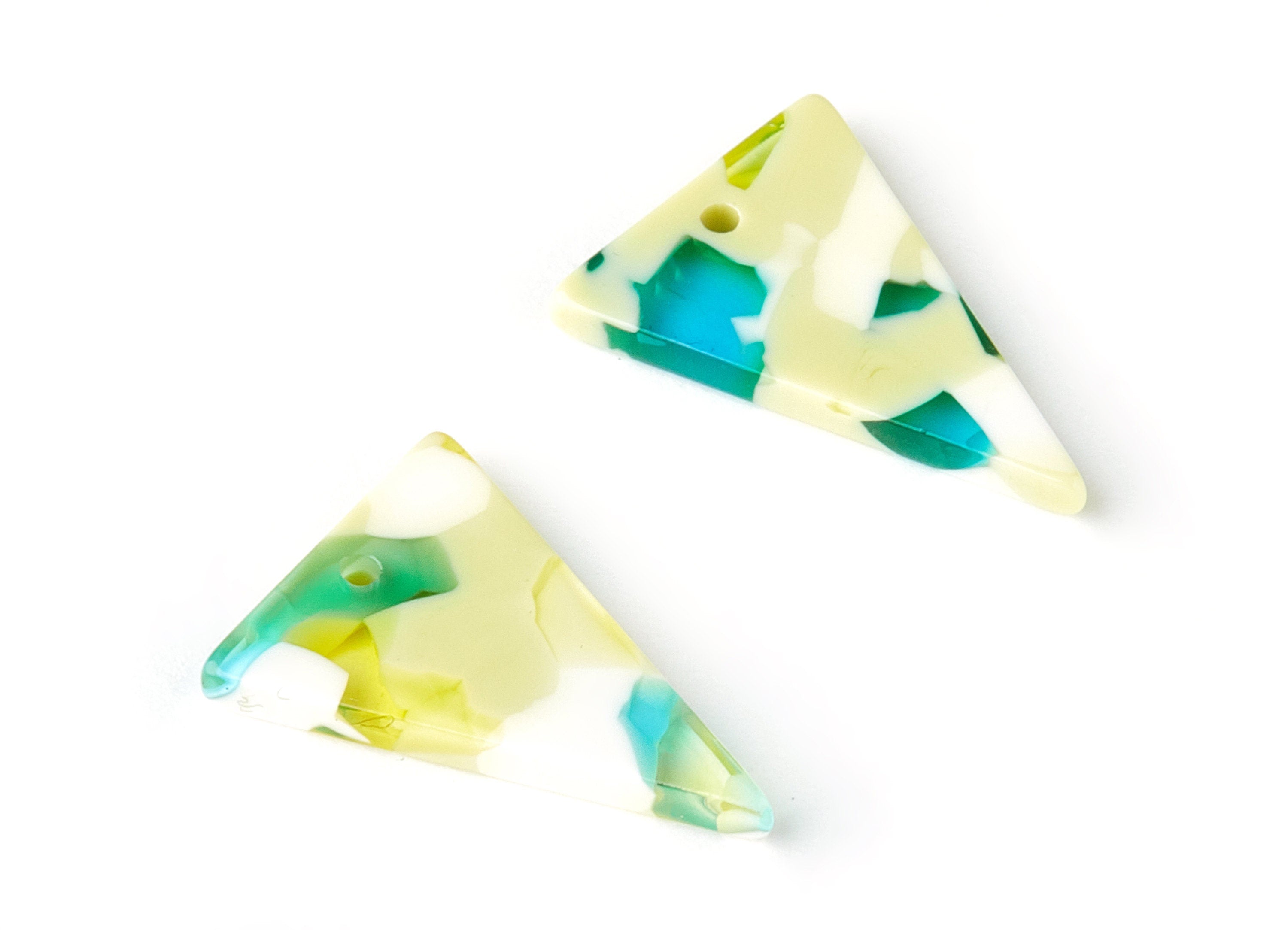 Acetate Triangle Earring Charm - Triangle Pendant - Earring Findings - Jewelry Supplies - Color Code: A199 - 23.14x16.3x2.56mm - AC1489-A199 - DOMEDBAZAAR