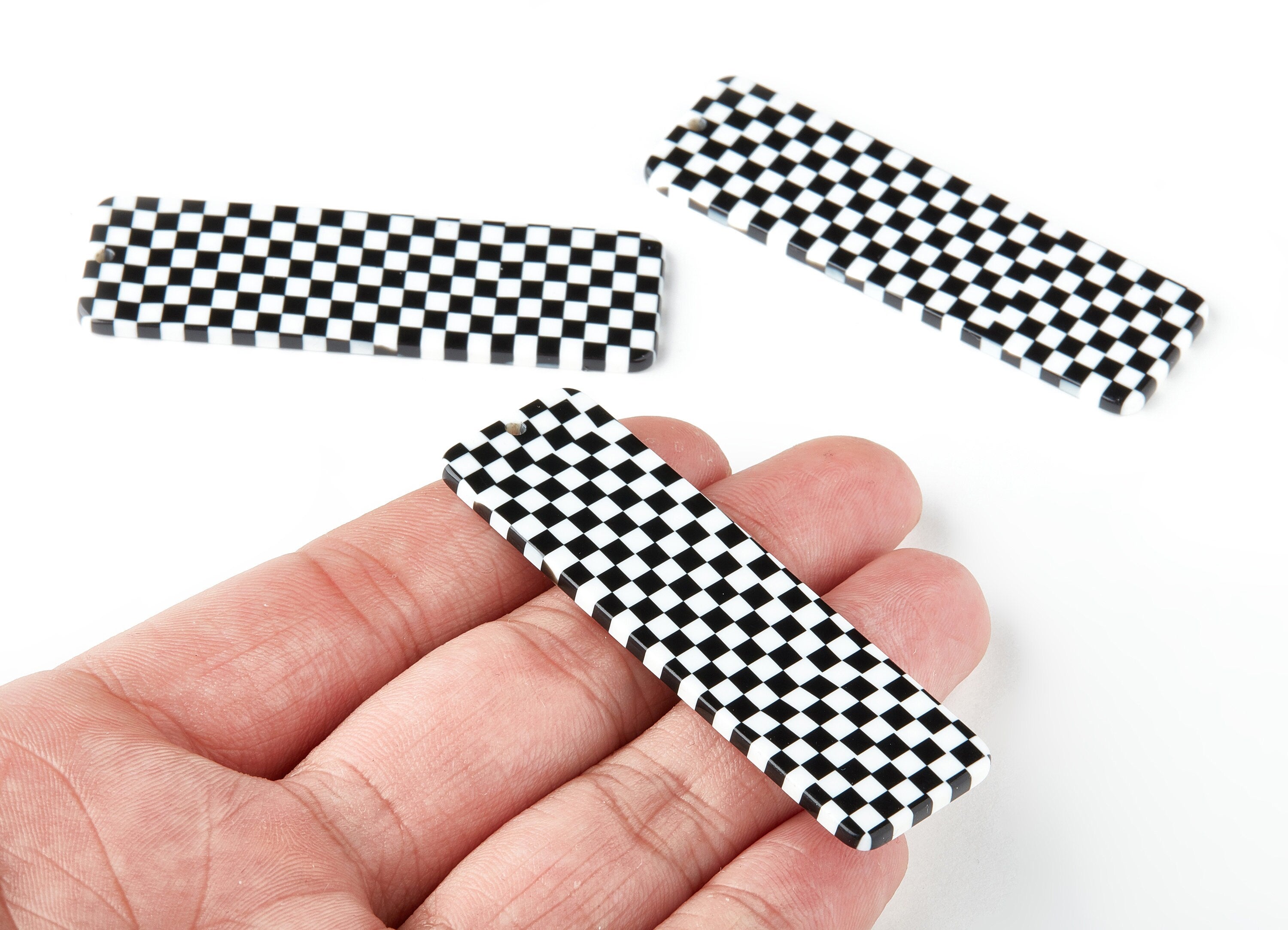 Acetate Rectangular Earring Charms - Rectangular Pendant - Jewelry Supplies - Color Code: A175 - 64.6x19.81x2.4mm - AC1473-A175 - DOMEDBAZAAR