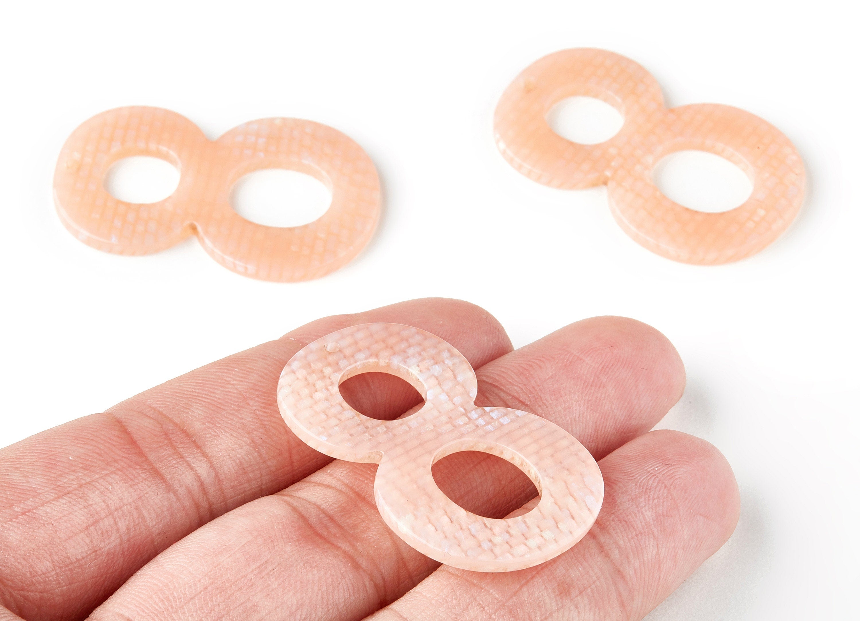 Acetate Number 8 Earring Charms - Number 8 Pendant - Earring Findings - Jewelry Supplies - Color Code: A174 - 39.6x25.4x2.26mm - AC1465-A174 - DOMEDBAZAAR