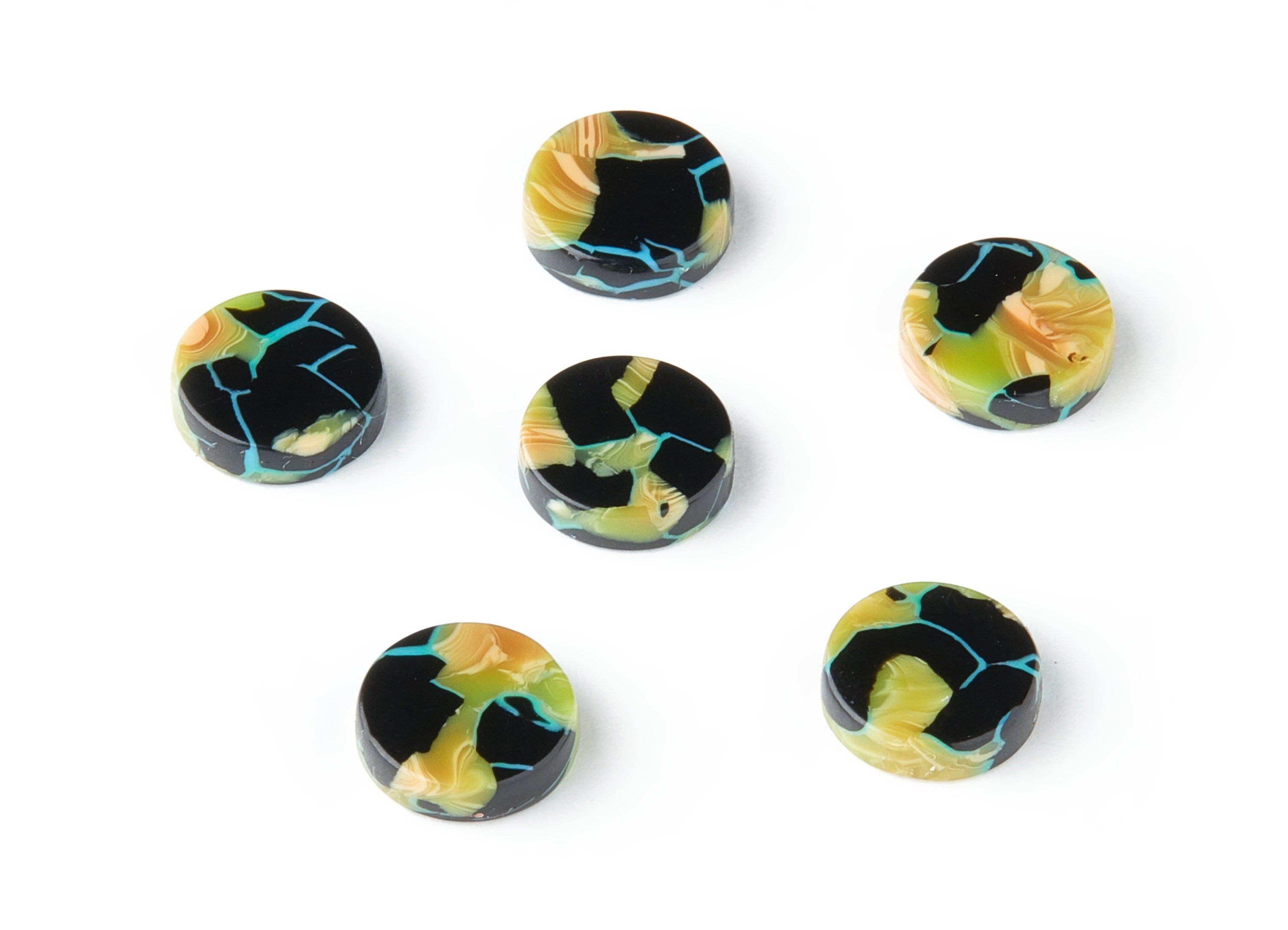 Acetate Round Earring Blanks - Round Shaped Blanks - No Hole - Jewelry Supplies - Color Code: A169 - 9.7x9.7x2.66mm - AC1453-A169 - DOMEDBAZAAR