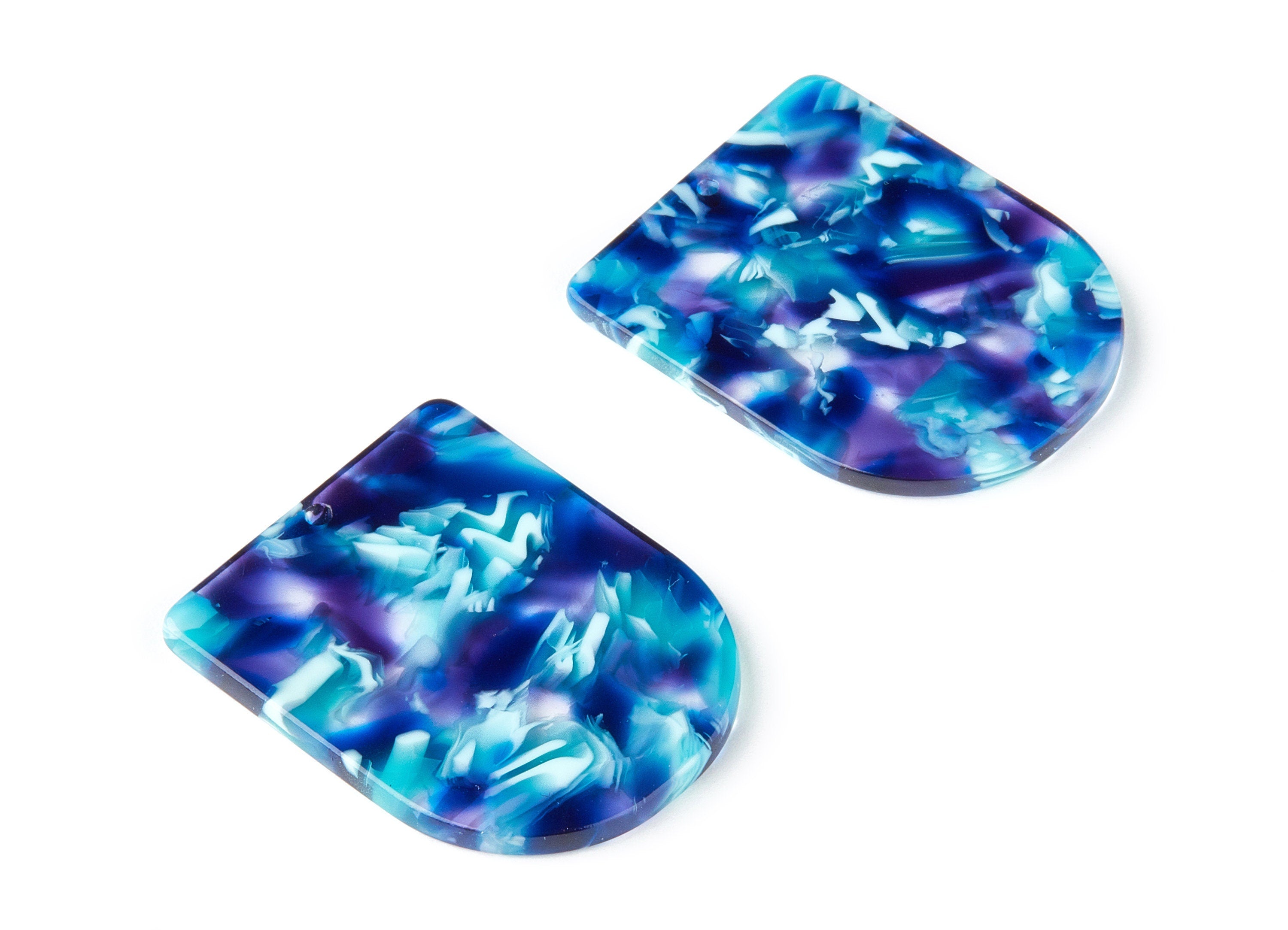 Acetate D Charms - D Earrings and Pendant - Earring Findings - Jewelry Supplys - Color Code: A214 - 36.85x29.94x2.57mm - AC1514-A214 - DOMEDBAZAAR