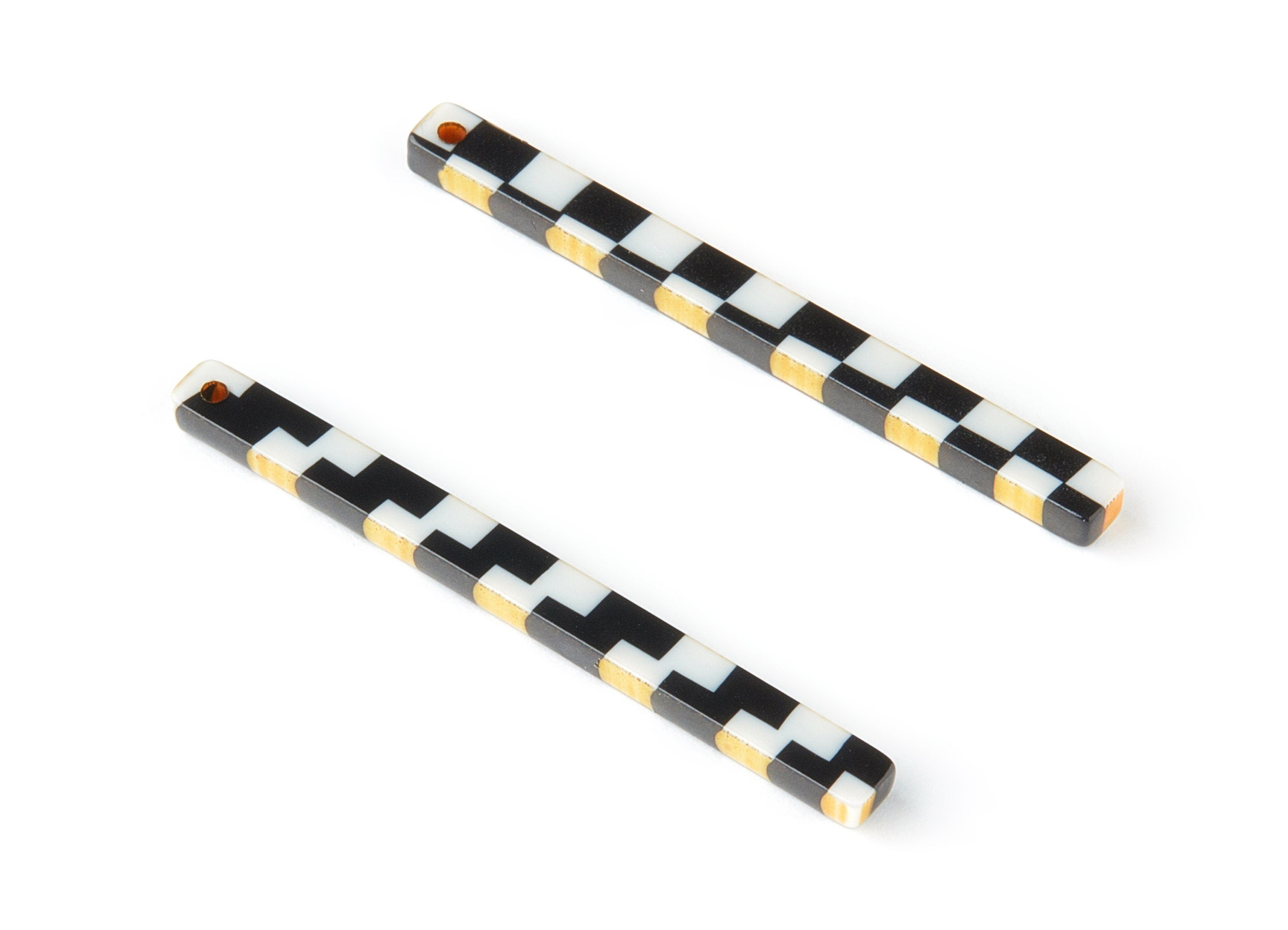 Acetate Strip Charms - Strip Earrings and Pendant - Earring Findings - Jewelry Supplys - Color Code: A206 - 43.66x3.77x2.31mm - AC1527-A206 - DOMEDBAZAAR