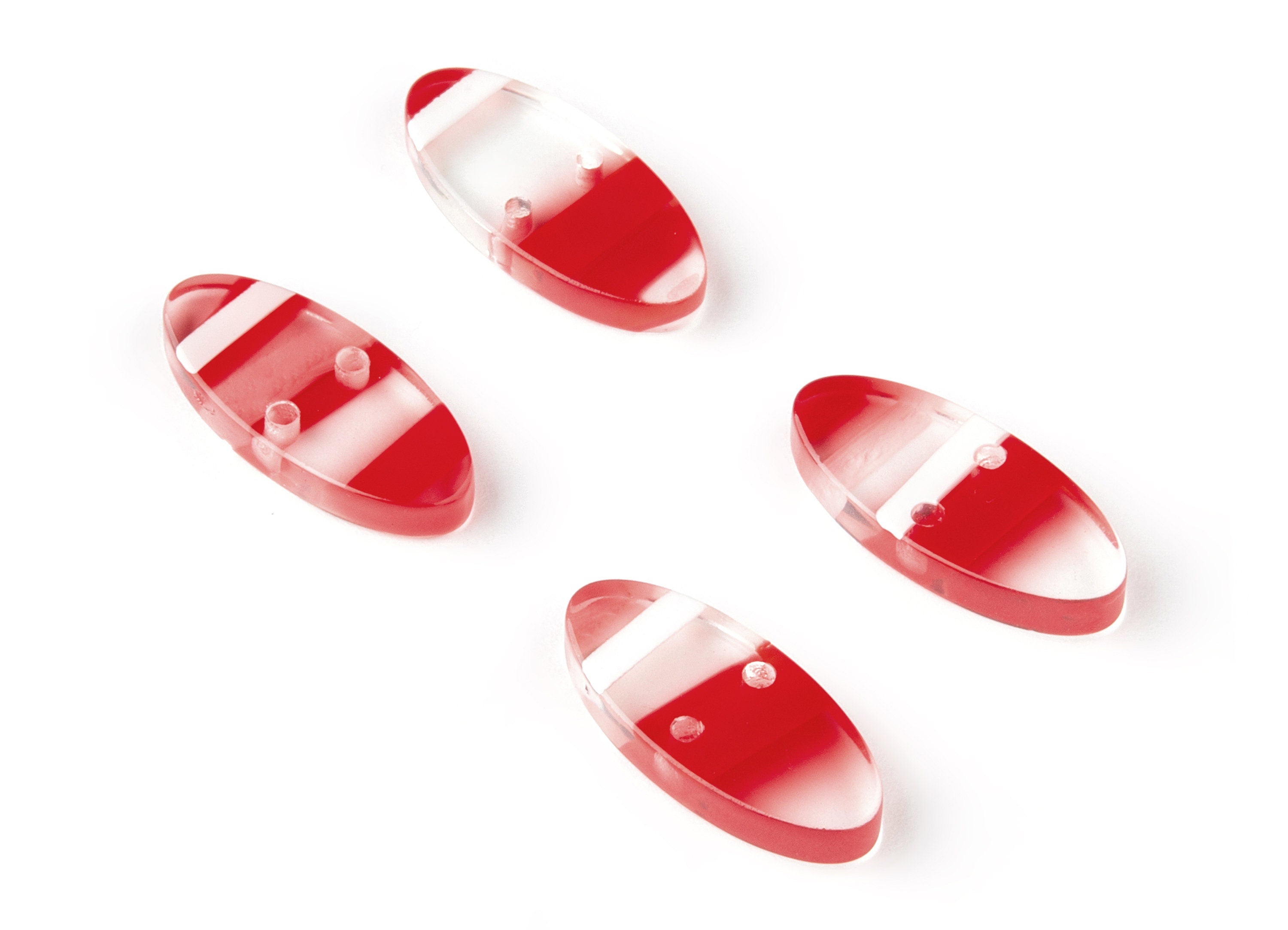 Acetate Oval Connector - 2 Holes - Circle Earrings and Pendant - Earring Findings - Color Code: A171 - 20.1x9.16x2.77mm - AC1525-A171 - DOMEDBAZAAR