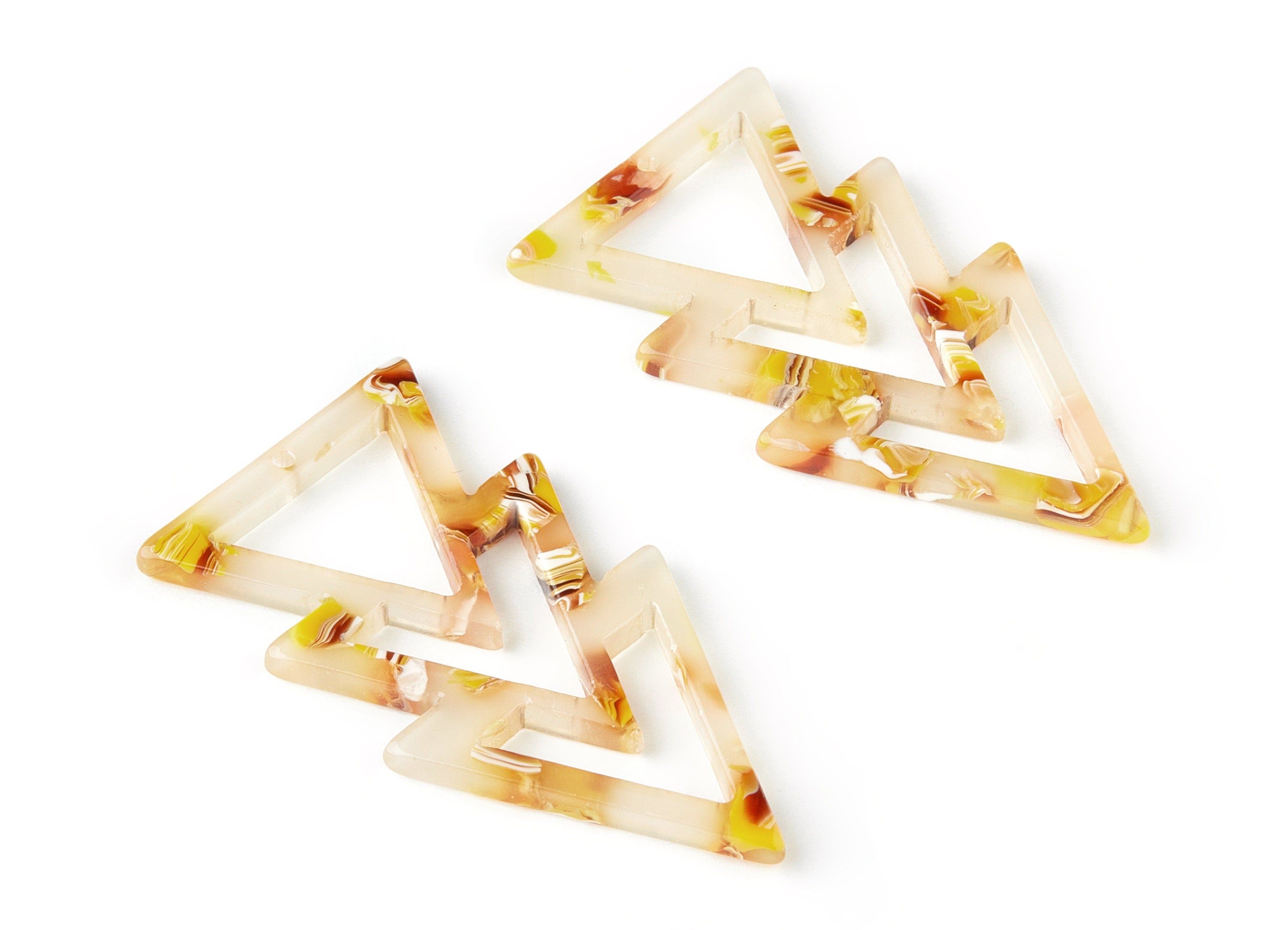 Acetate Triangle Earring Charms - Triangle Pendant - Earring Findings - Jewelry Supplies - Color Code:A121 - 39.66x9.79x2.51mm - AC1495-A121 - DOMEDBAZAAR