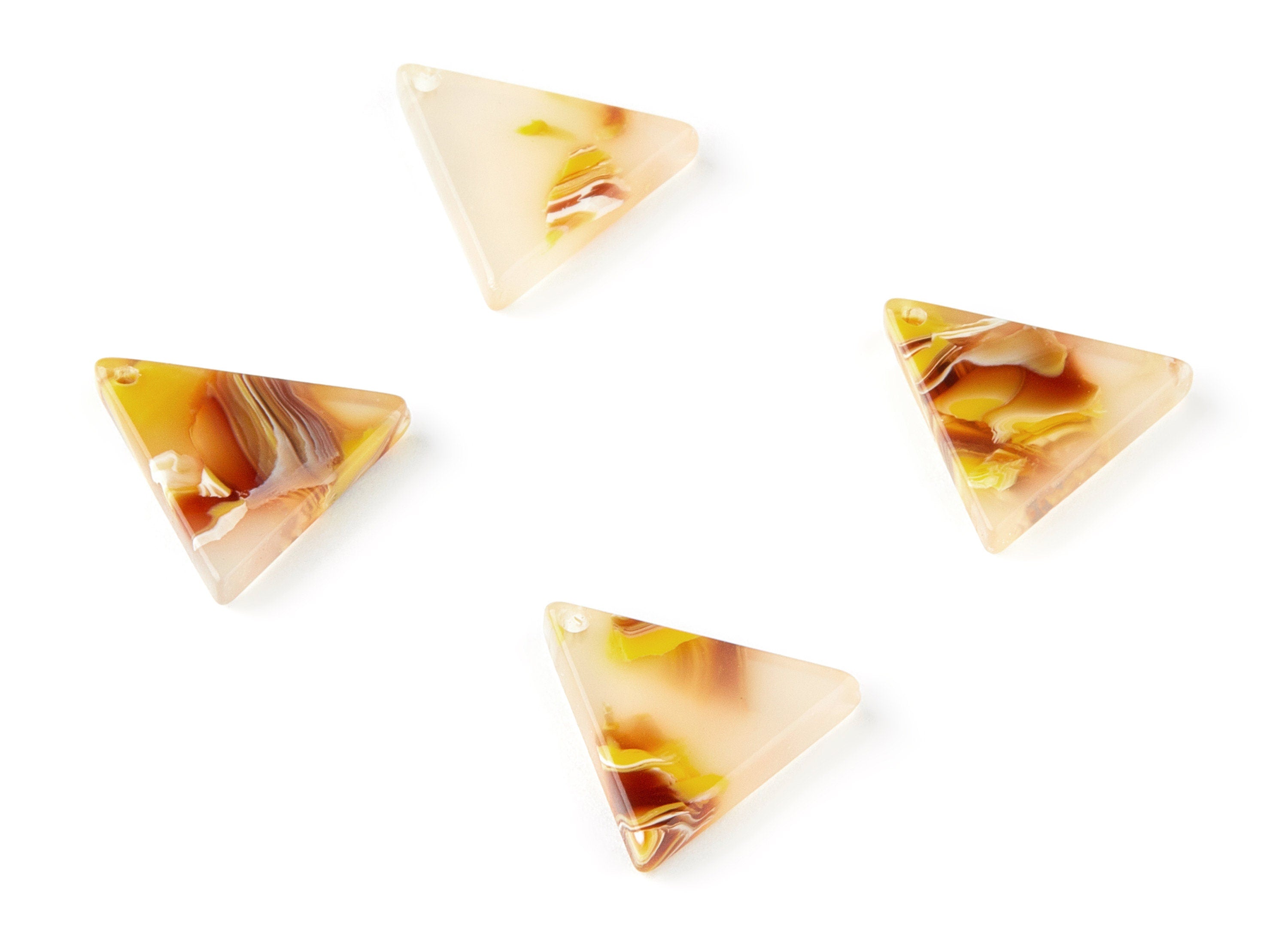 Acetate Triangle Earring Charms - Triangle Pendant - Earring Findings - Jewelry Supplies - Color Code:A121 - 14.65x14.65x2.5mm - AC1496-A121 - DOMEDBAZAAR