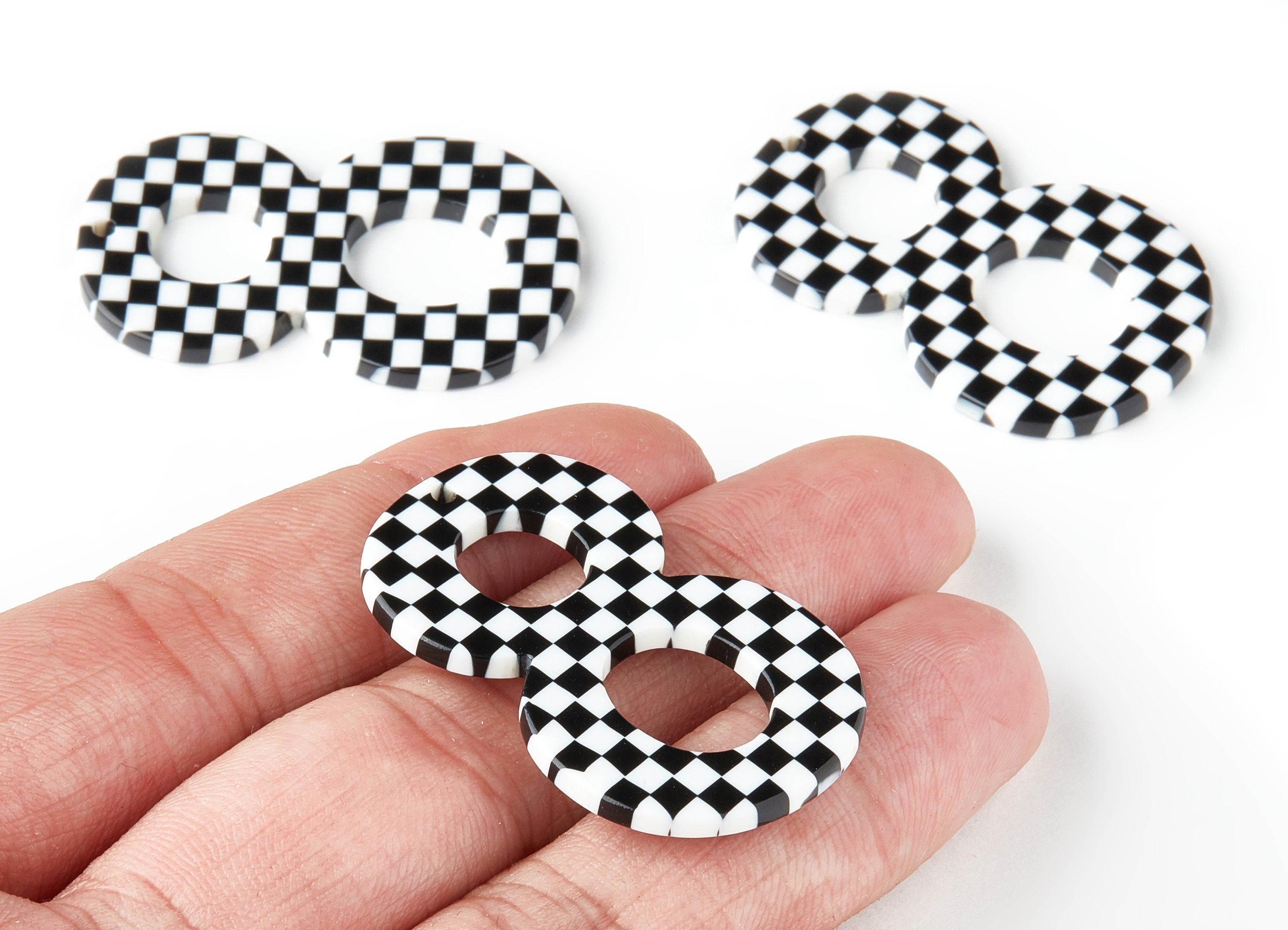 Acetate Number 8 Earring Charms - Number 8 Pendant - Earring Findings - Jewelry Supplies - Color Code: A175 - 39.6x25.4x2.38mm - AC1465-A175 - DOMEDBAZAAR