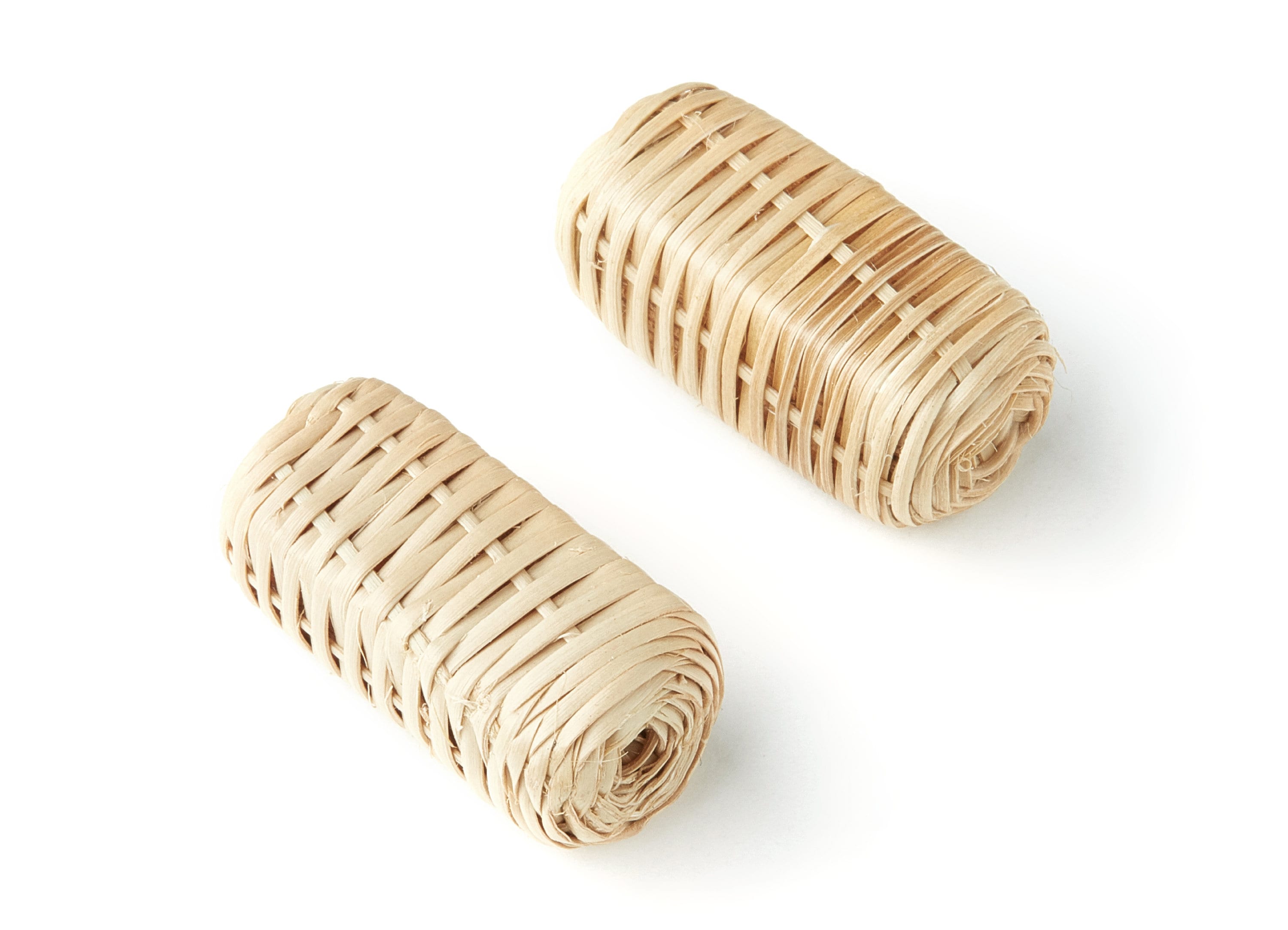 Handwoven Rattan Earrings - Rectangular Shaped Rattan Pendant - Wooden Straw Earring - Jewelery Handmade - 32.3x18.5mm - RT1144 - DOMEDBAZAAR
