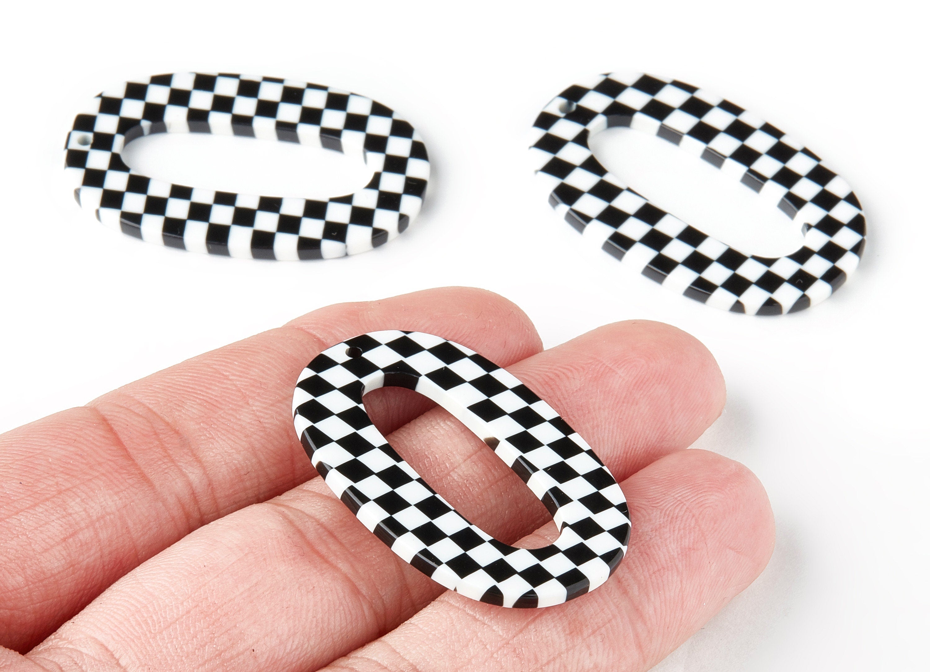 Acetate Number 0 Earring Charm - Number 0 Pendant - Earring Findings - Jewelry Supplies - Color Code: A175 - 39.5x21.06x2.38mm - AC1457-A175 - DOMEDBAZAAR