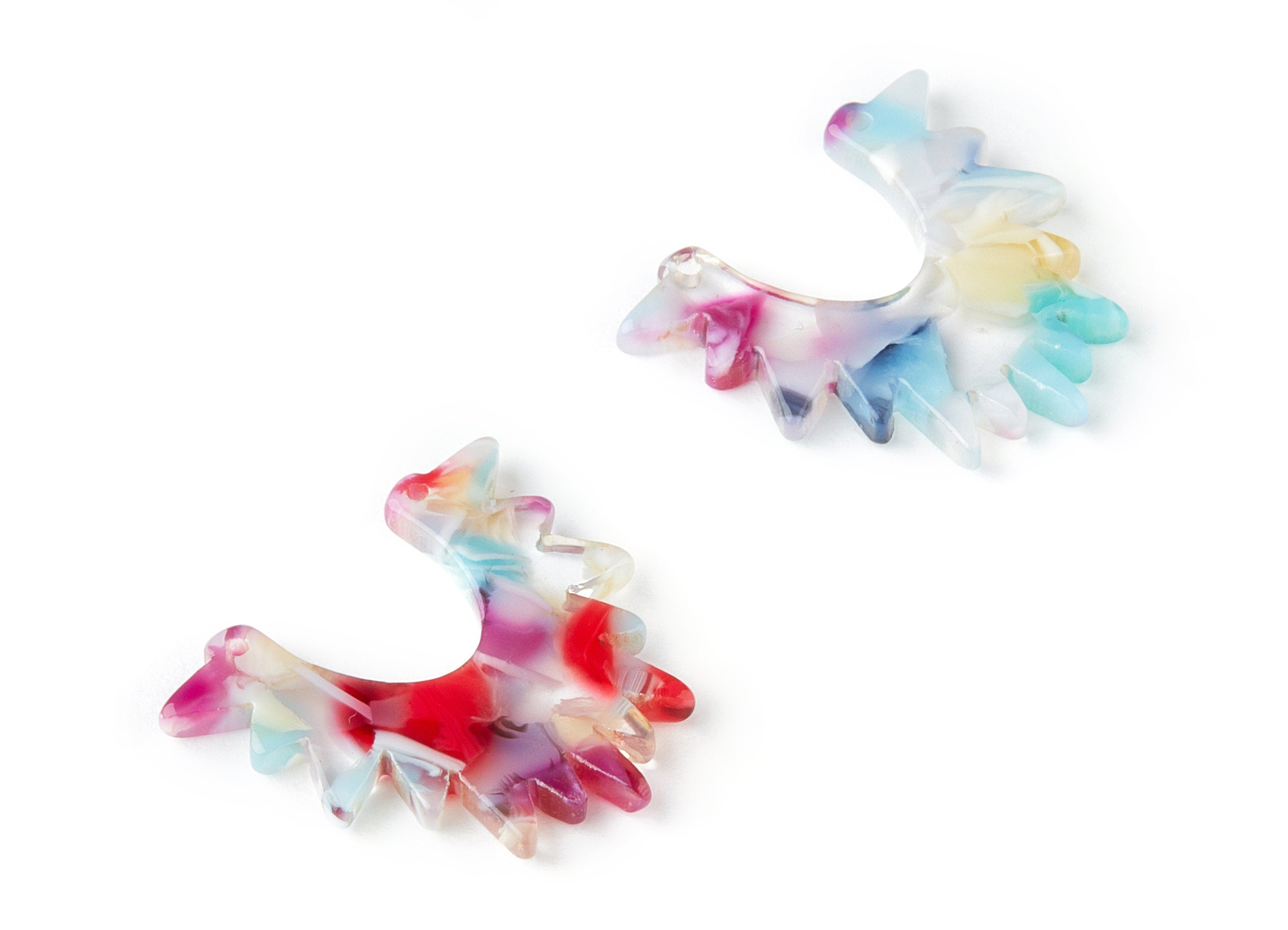 Acetate Sunrise Charms - Sunrise Earrings and Pendant - Earring Findings - Color Code:A184 - 23.37x24.13x2.6mm - AC1521-A184 - DOMEDBAZAAR