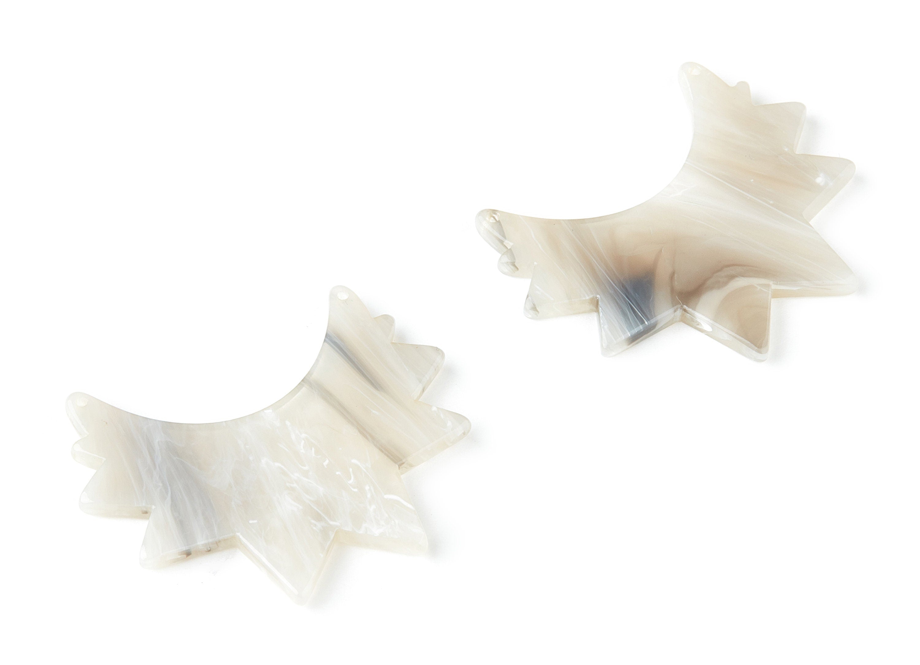 Acetate Sunrise Earring Charms - Sunrise Pendant - Earring Findings - Jewelry Supplies - Color Code:A192 - 40.33x23.07x2.63mm - AC1481-A192 - DOMEDBAZAAR