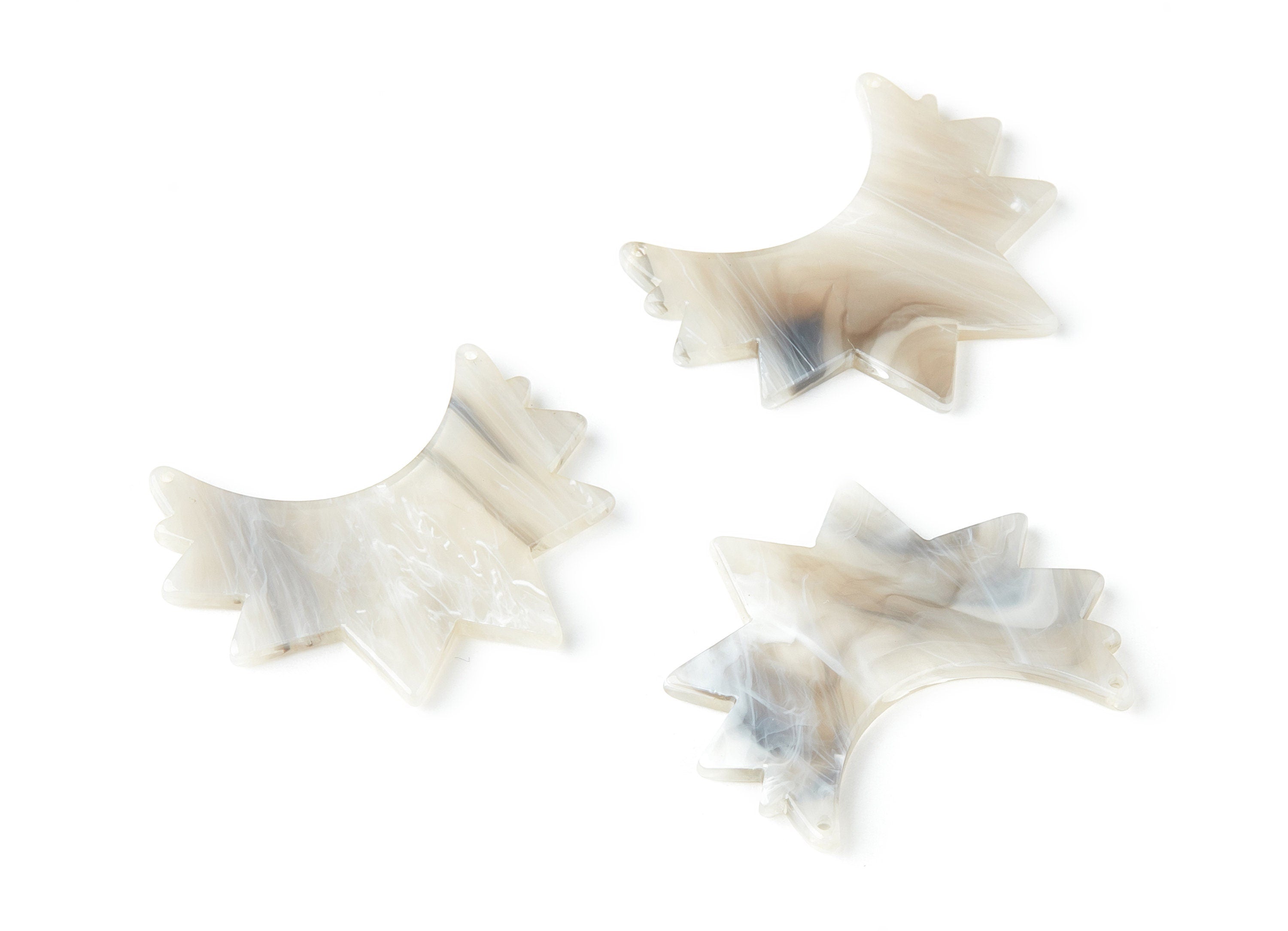 Acetate Sunrise Earring Charms - Sunrise Pendant - Earring Findings - Jewelry Supplies - Color Code:A192 - 40.33x23.07x2.63mm - AC1481-A192 - DOMEDBAZAAR