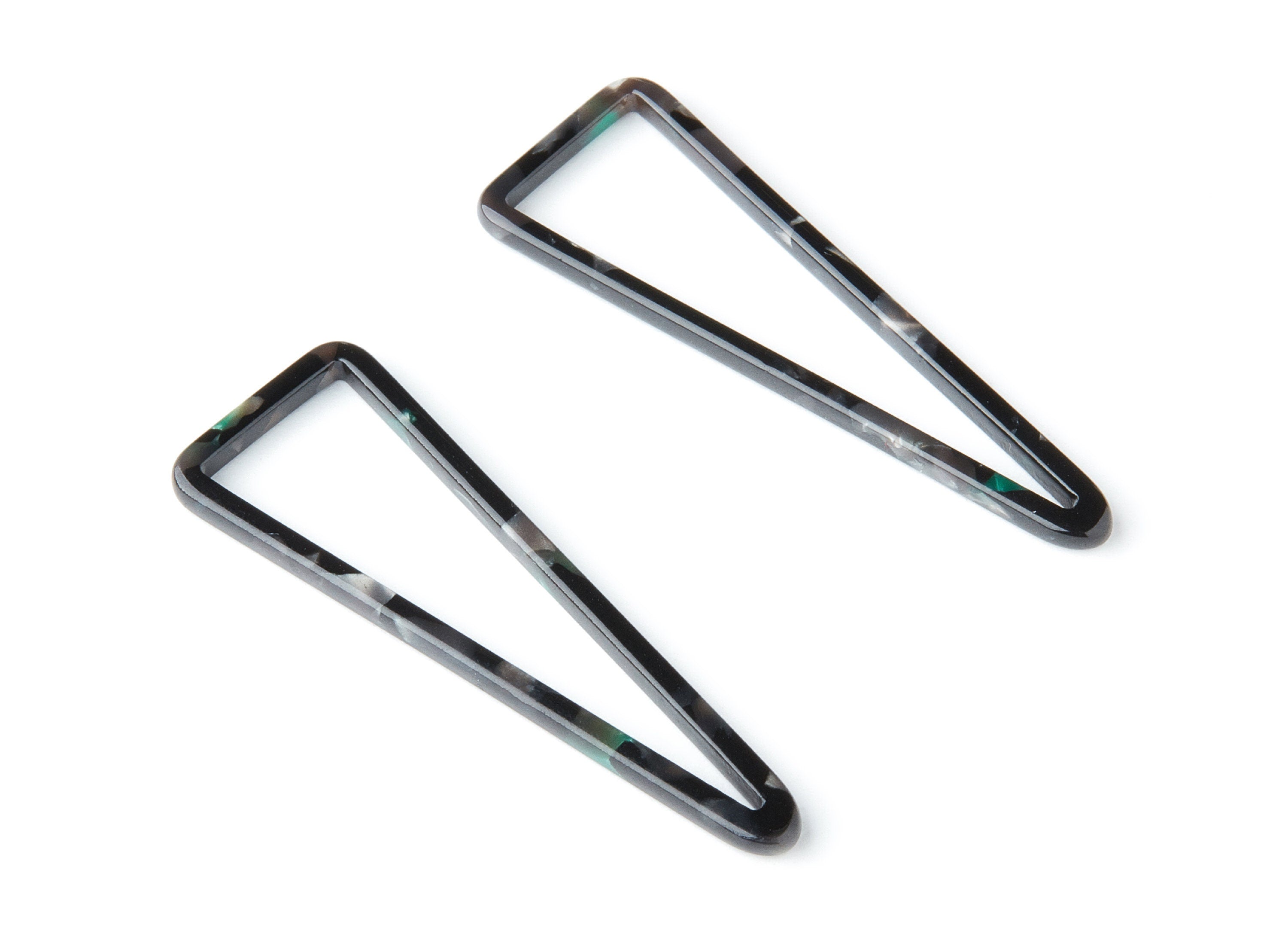 Acetate Triangle Earring Charms - Triangle Pendant - Earring Findings - Jewelry Supplies - Color Code: A49 - 55.5x18.65x2.6mm - AC1358E - DOMEDBAZAAR