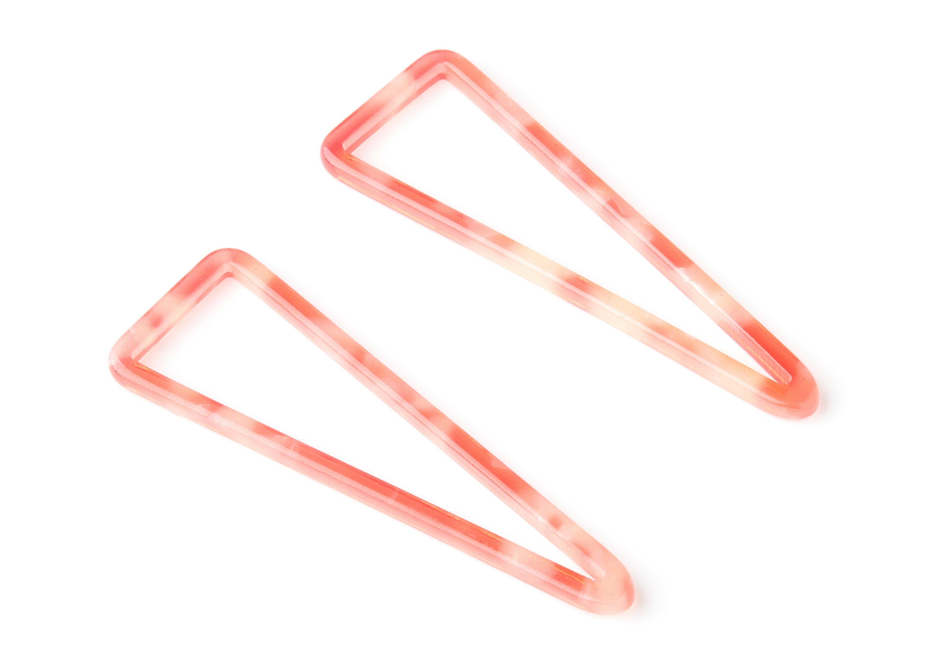 Acetate Triangle Earring Charms - Triangle Pendant - Earring Findings - Jewelry Supplies - Color Code: A34 - 55.5x18.65x2.6mm - AC1358F - DOMEDBAZAAR