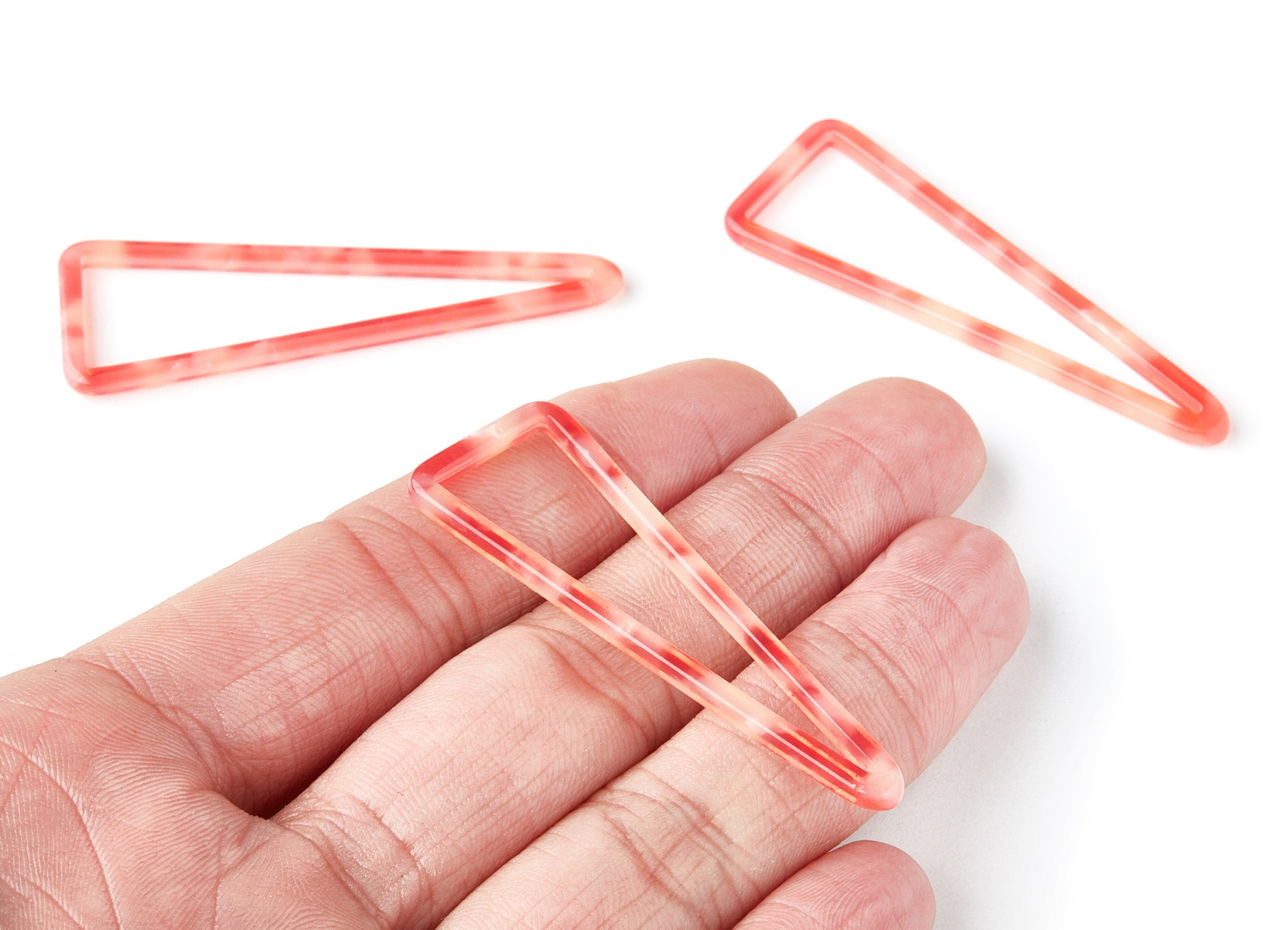 Acetate Triangle Earring Charms - Triangle Pendant - Earring Findings - Jewelry Supplies - Color Code: A34 - 55.5x18.65x2.6mm - AC1358F - DOMEDBAZAAR