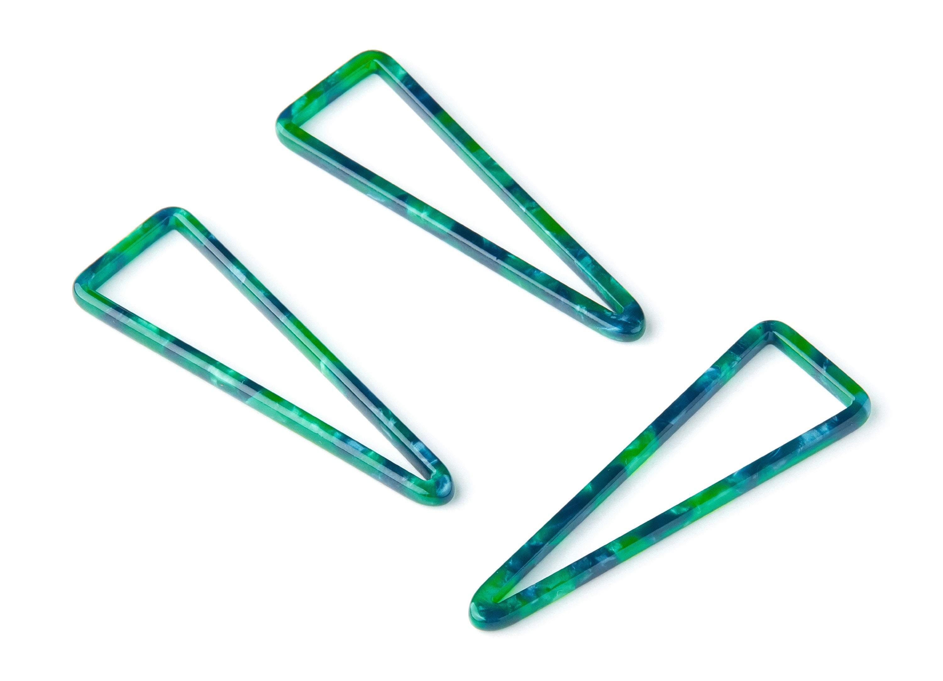 Acetate Triangle Earring Charms - Triangle Pendant - Earring Findings - Jewelry Supplies - Color Code: A13 - 55.5x18.65x2.6mm - AC1358N - DOMEDBAZAAR