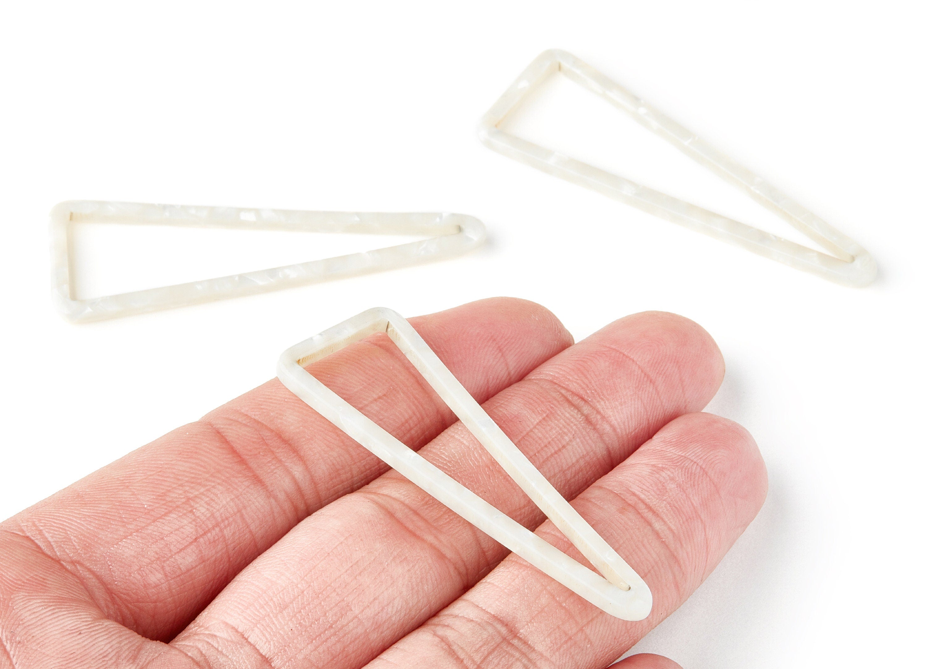 Acetate Triangle Earring Charms - Triangle Pendant - Earring Findings - Jewelry Supplies - Color Code: A33 - 55.5x18.65x2.6mm - AC1358O - DOMEDBAZAAR